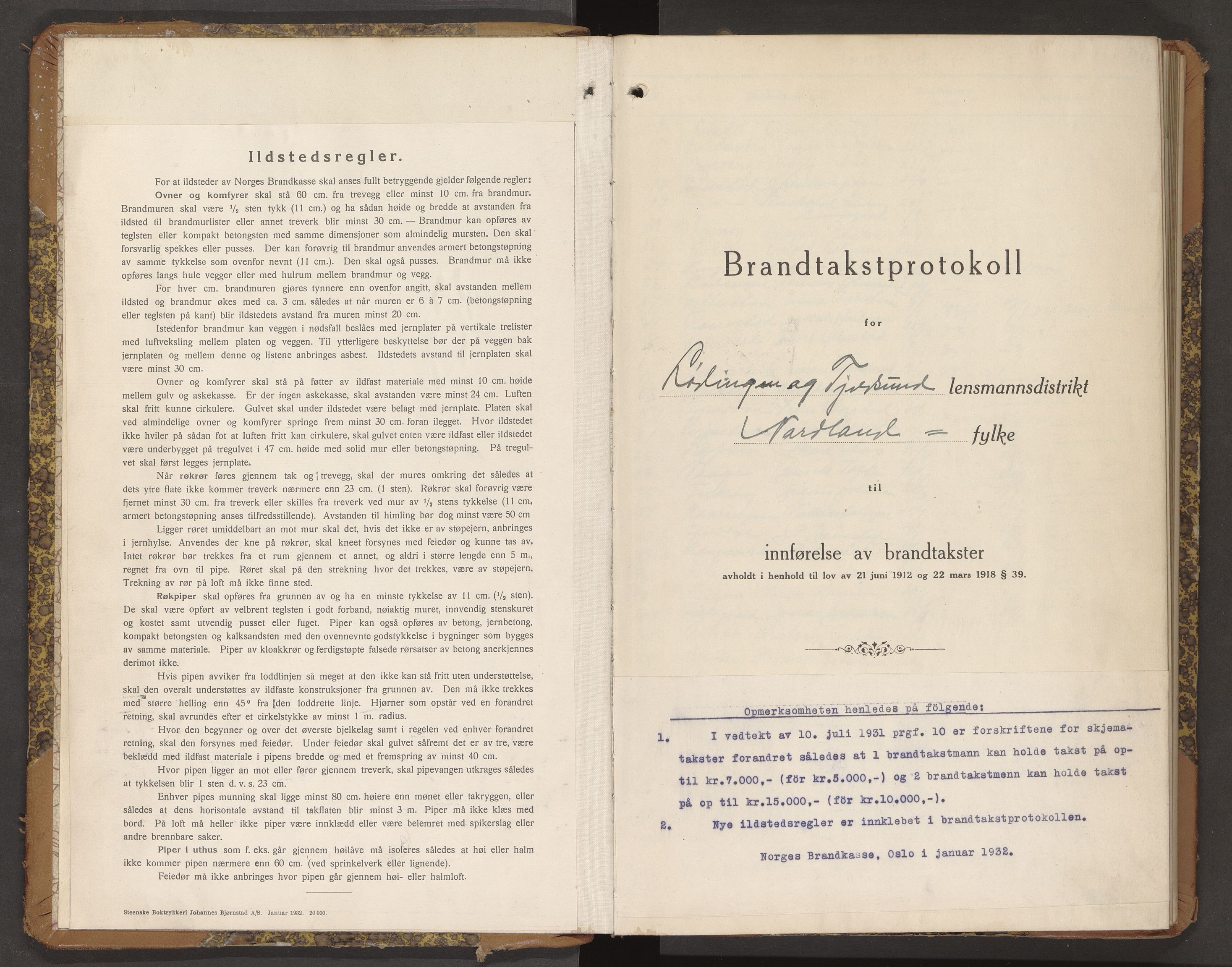 Norges Brannkasse Lødingen og Tjeldsund, AV/SAT-A-5583/Fb/L0010: Branntakstprotokoll, 1933-1937