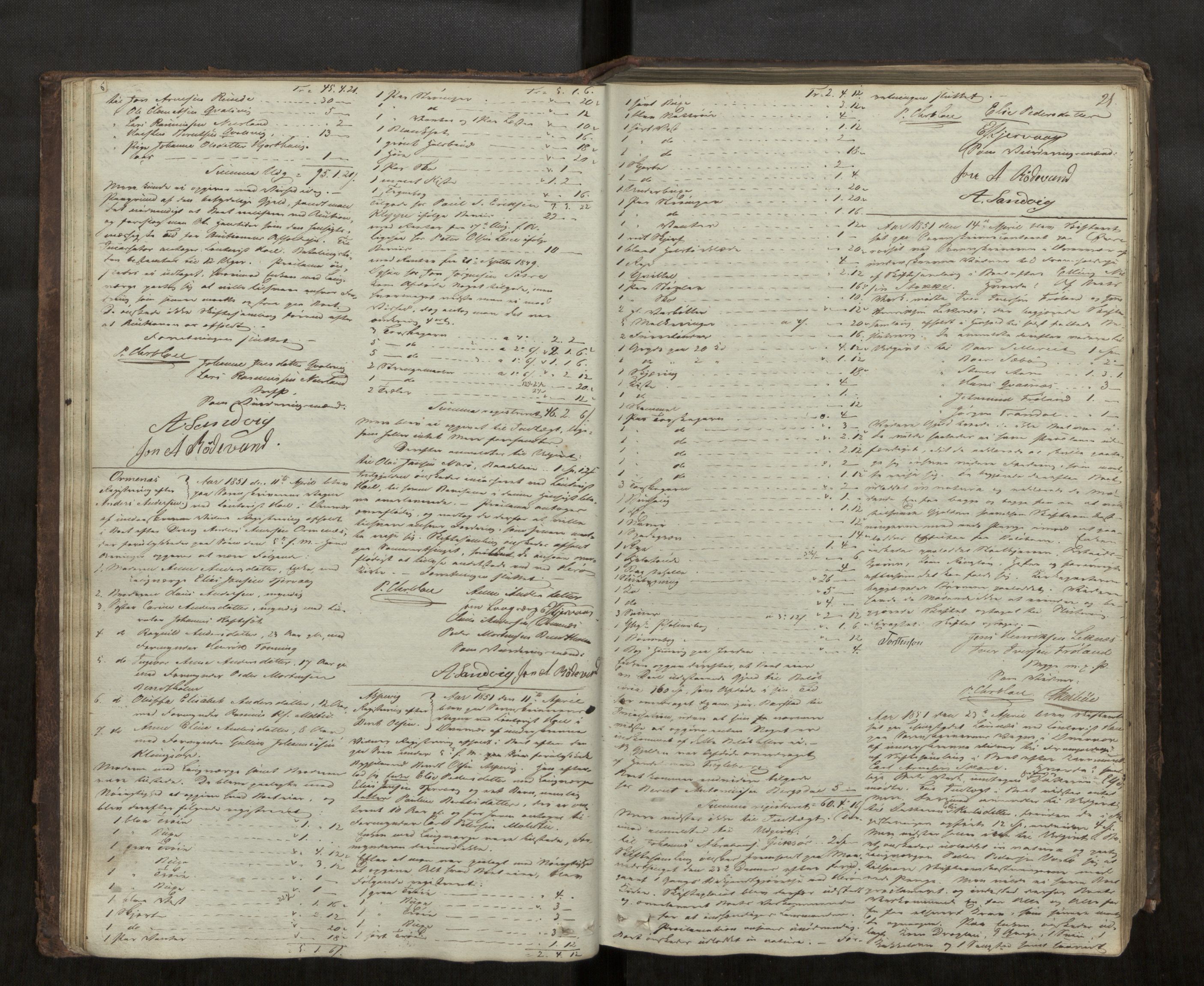 Søre Sunnmøre sorenskriveri, AV/SAT-A-4122/1/3/3B/L0002: Skiftebehandlings- / Skifteforhandlingsprotokollar, 1850-1861, p. 21