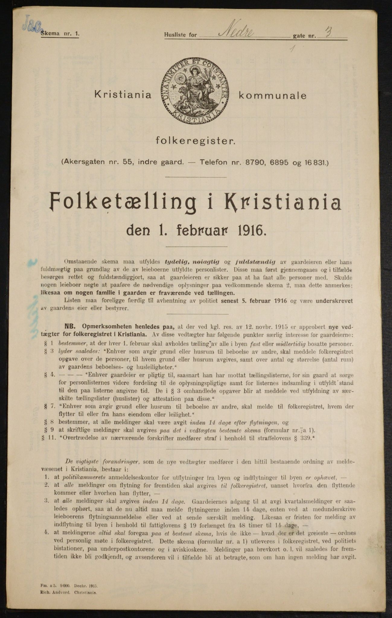 OBA, Municipal Census 1916 for Kristiania, 1916, p. 70875