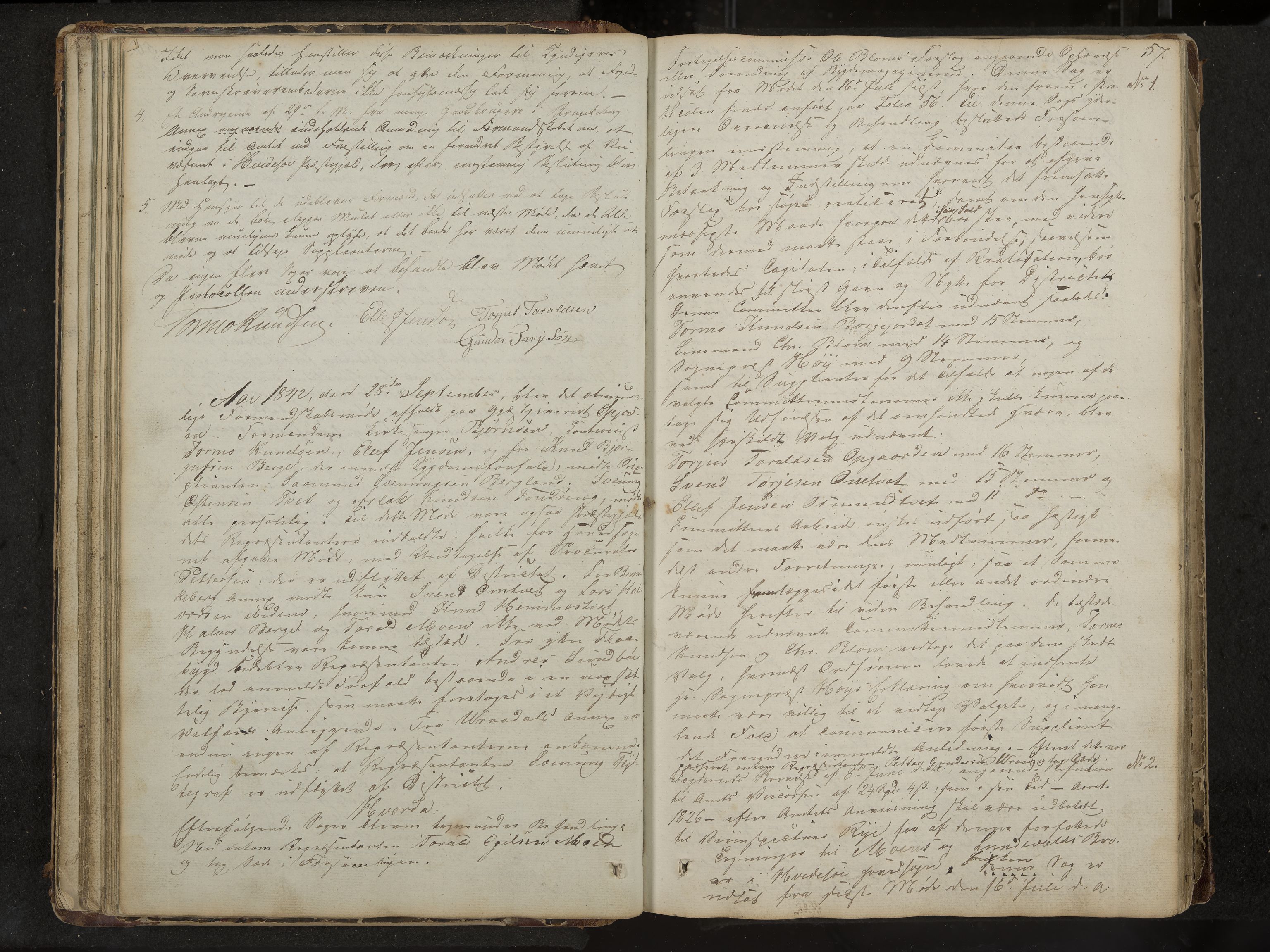 Kviteseid formannskap og sentraladministrasjon, IKAK/0829021/A/Aa/L0001: Møtebok med register, 1837-1866, p. 57