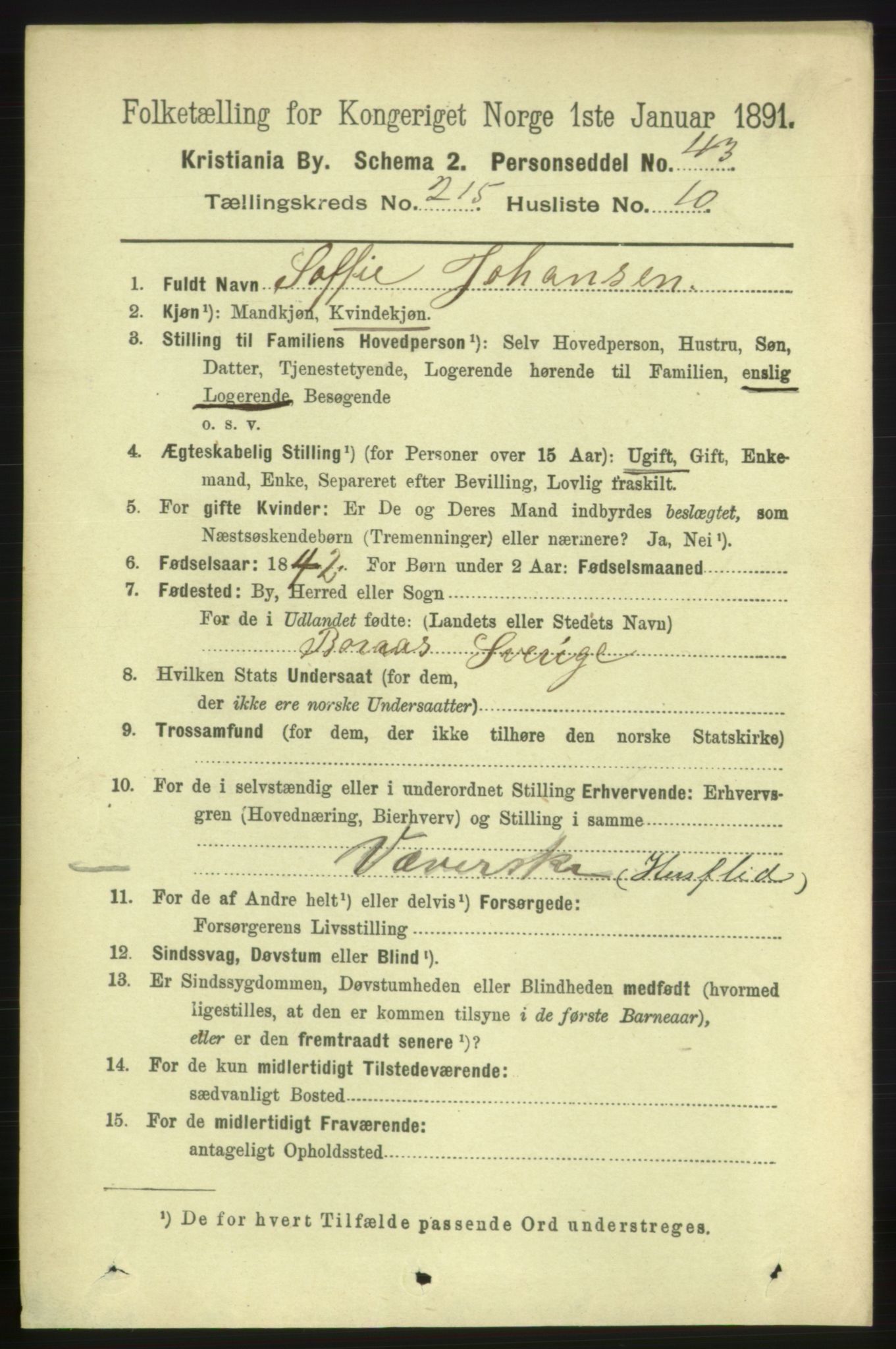 RA, 1891 census for 0301 Kristiania, 1891, p. 128008