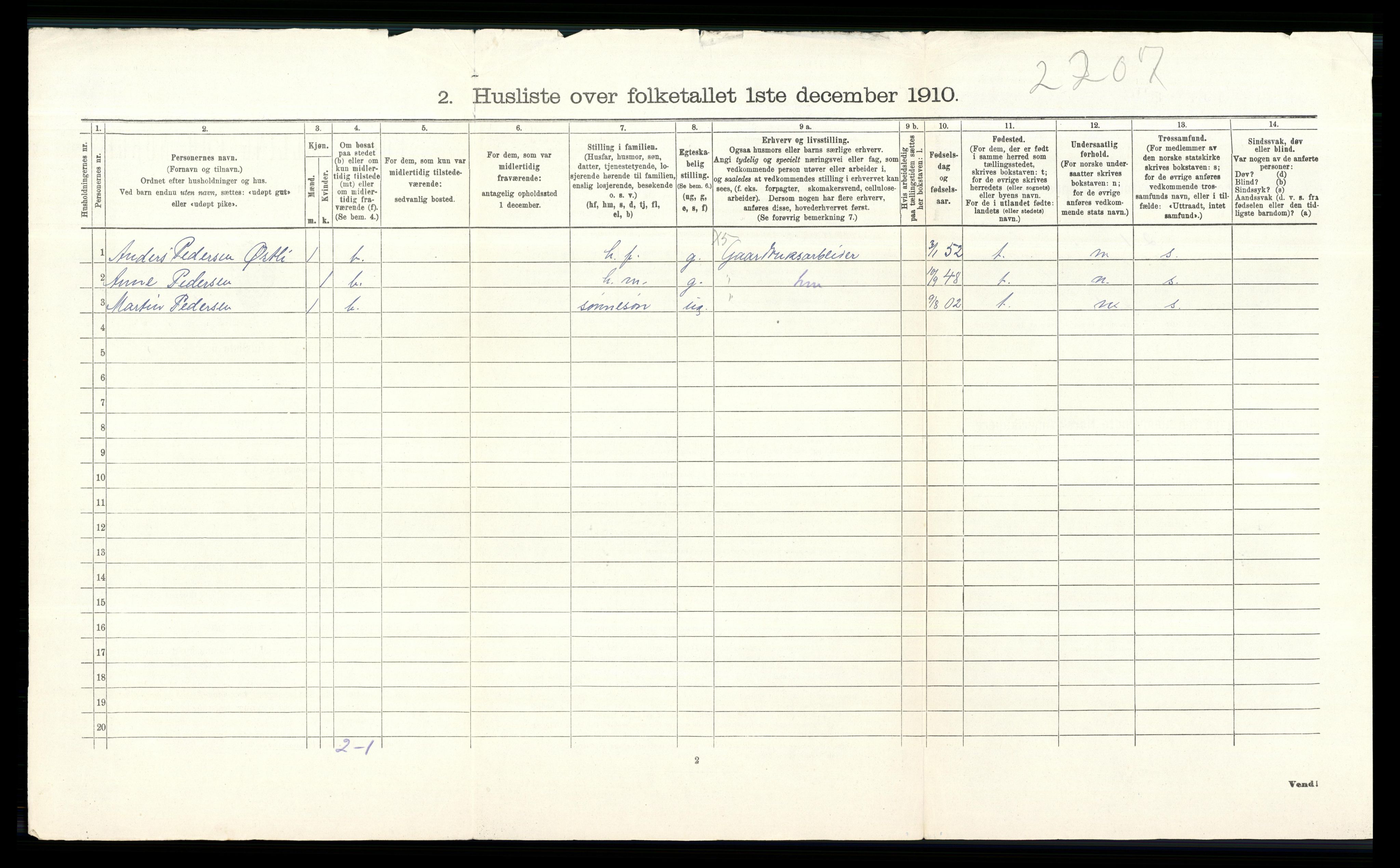 RA, 1910 census for Stange, 1910, p. 781