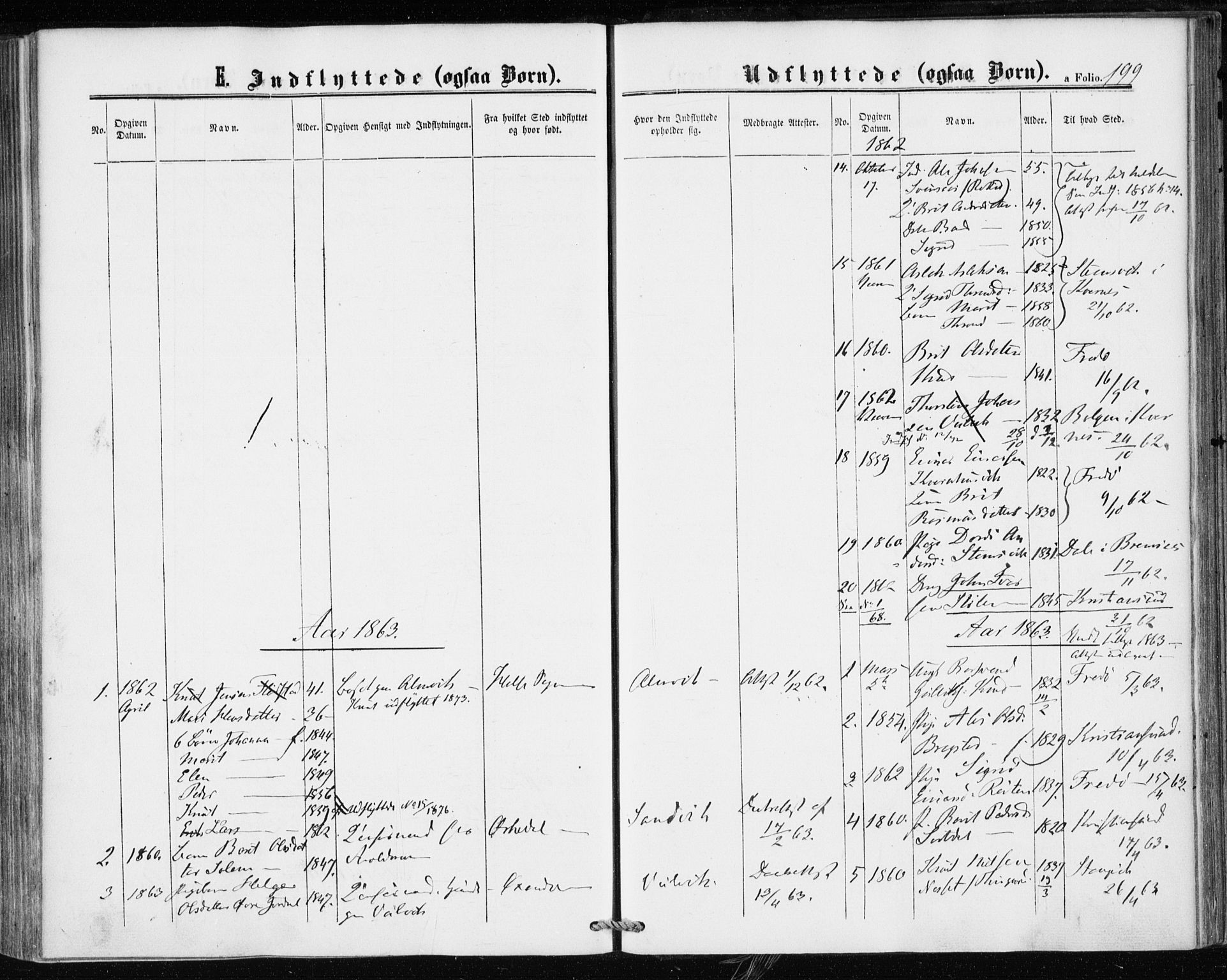 Ministerialprotokoller, klokkerbøker og fødselsregistre - Møre og Romsdal, AV/SAT-A-1454/586/L0985: Parish register (official) no. 586A11, 1857-1866, p. 199