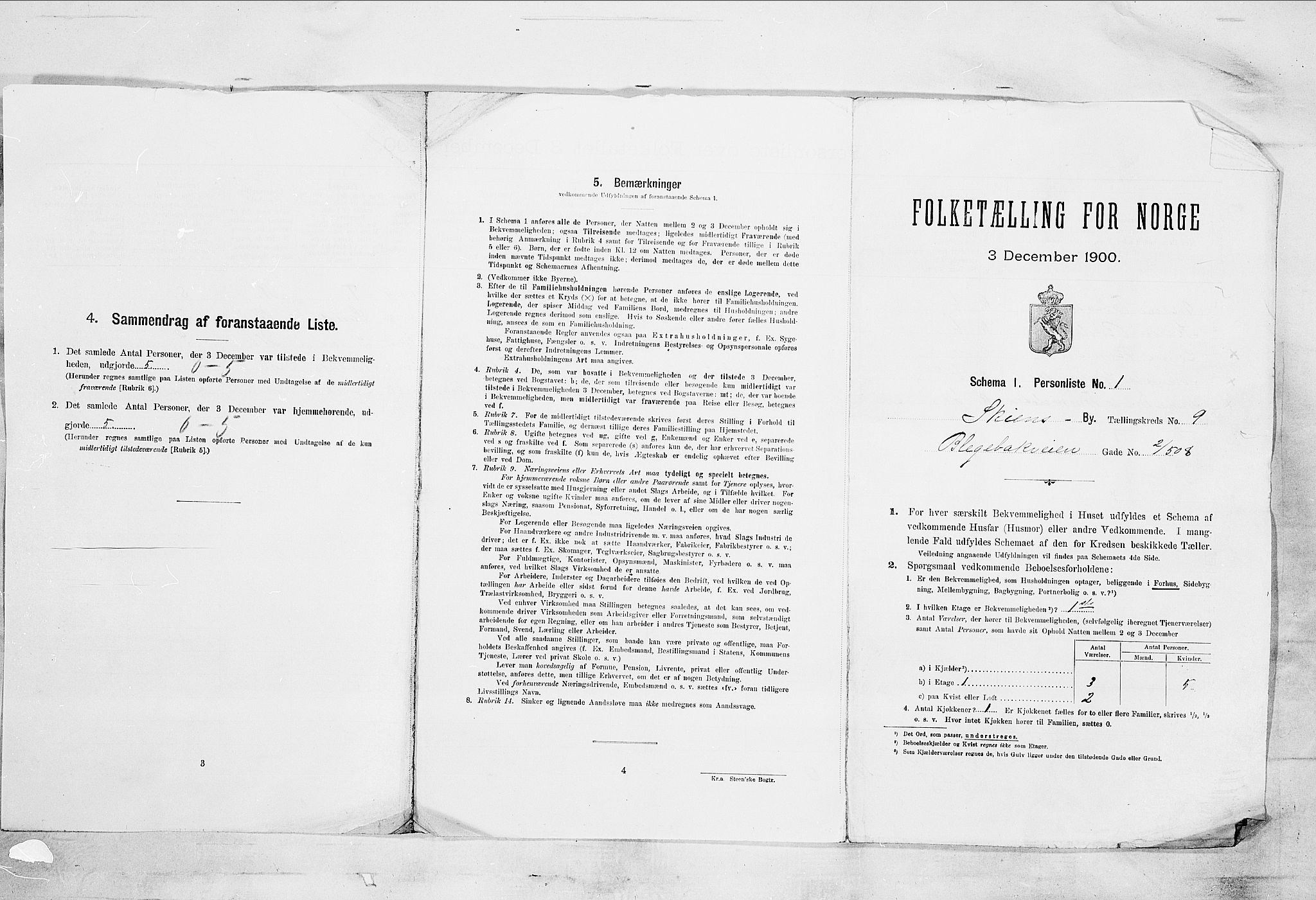 SAKO, 1900 census for Skien, 1900, p. 1430