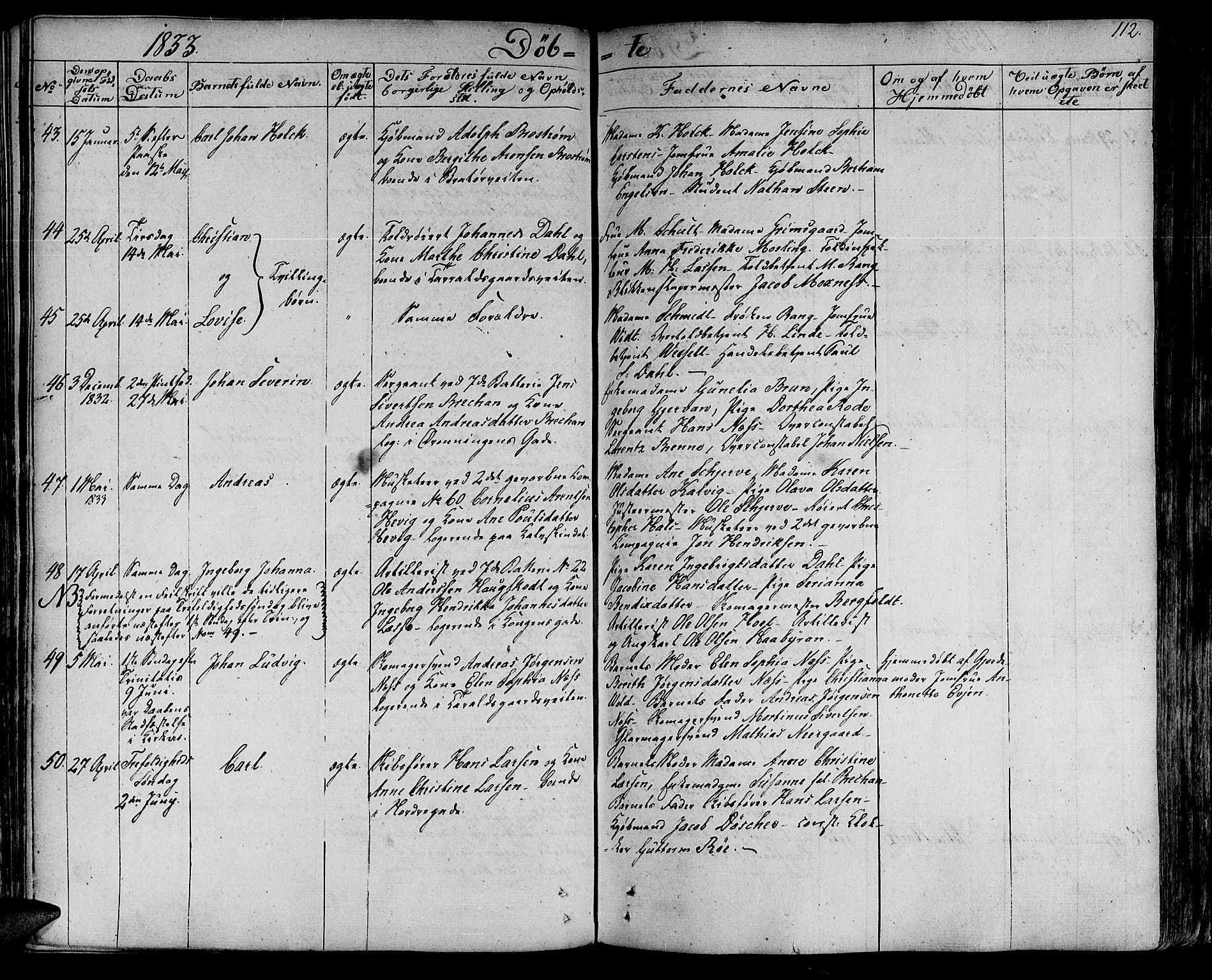 Ministerialprotokoller, klokkerbøker og fødselsregistre - Sør-Trøndelag, SAT/A-1456/602/L0108: Parish register (official) no. 602A06, 1821-1839, p. 112