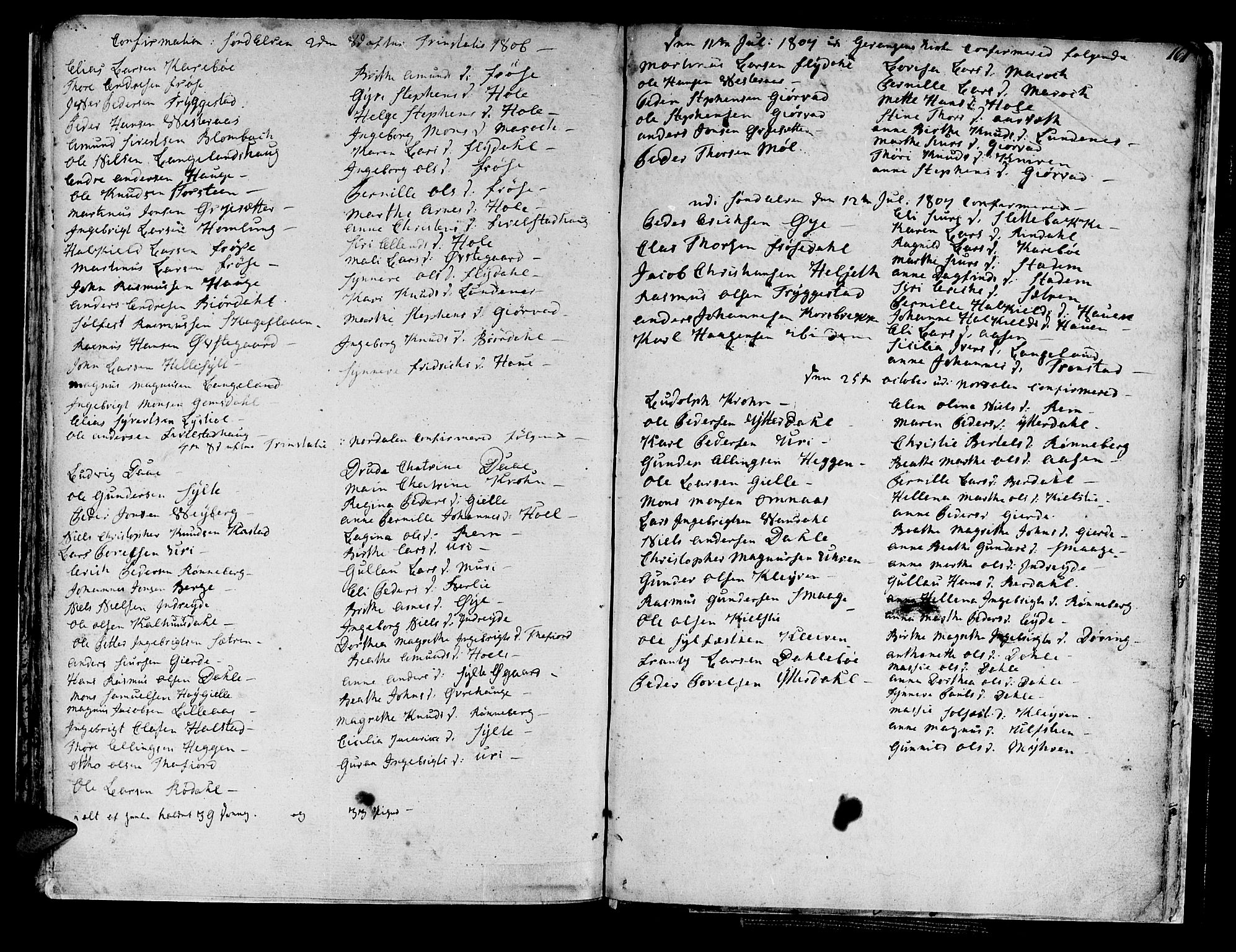 Ministerialprotokoller, klokkerbøker og fødselsregistre - Møre og Romsdal, SAT/A-1454/519/L0245: Parish register (official) no. 519A04, 1774-1816, p. 161