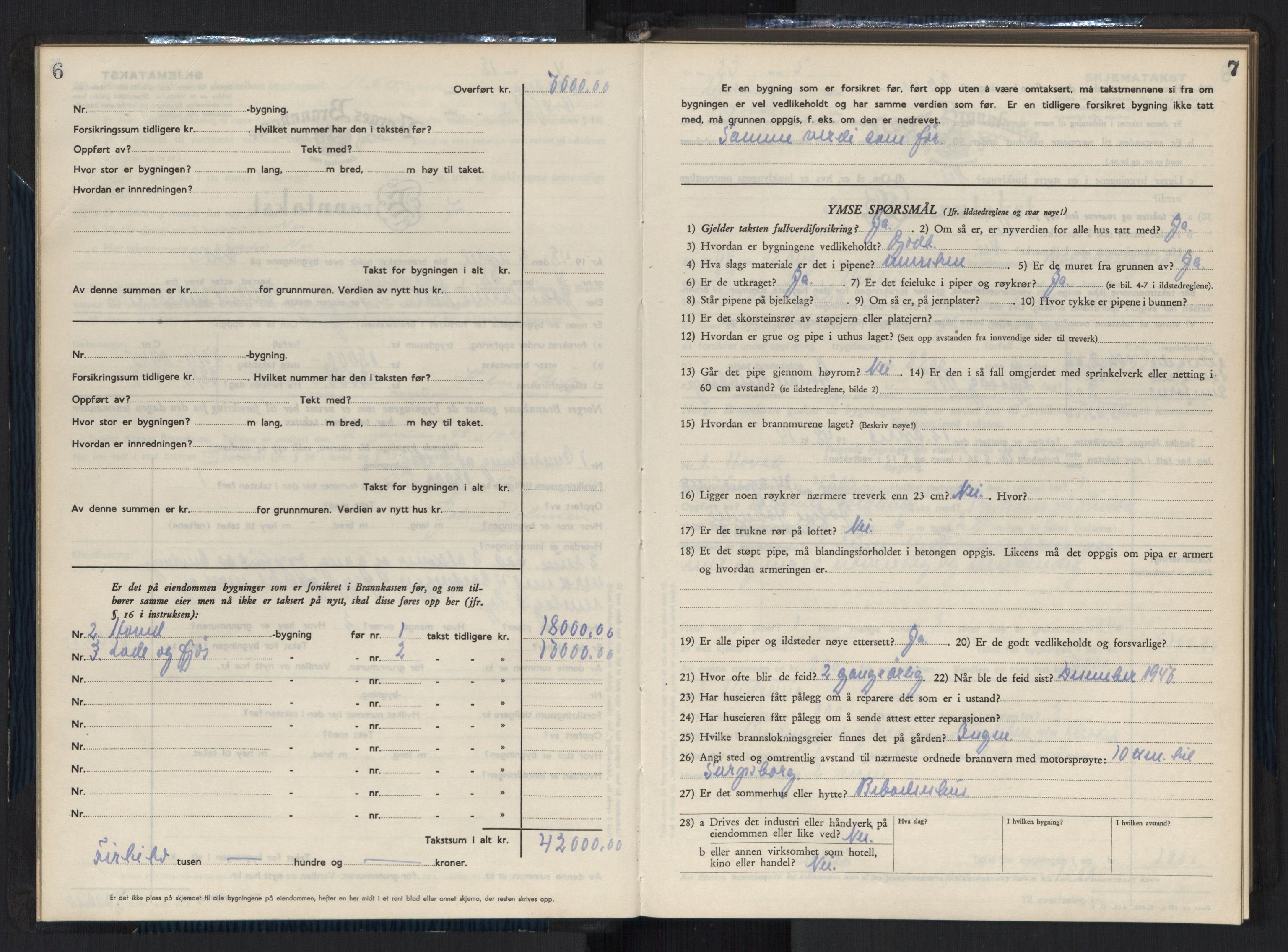 Norges brannkasse, branntakster Varteig, AV/SAO-A-11376/F/Fb/L0003: Branntakstprotokoll, 1948-1955