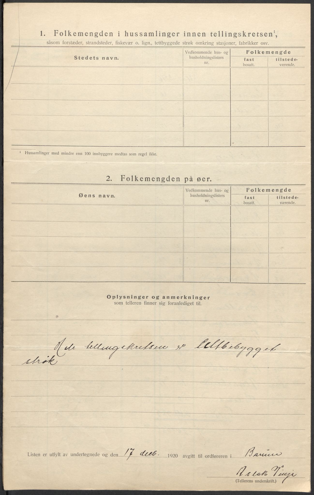 SAO, 1920 census for Bærum, 1920, p. 90