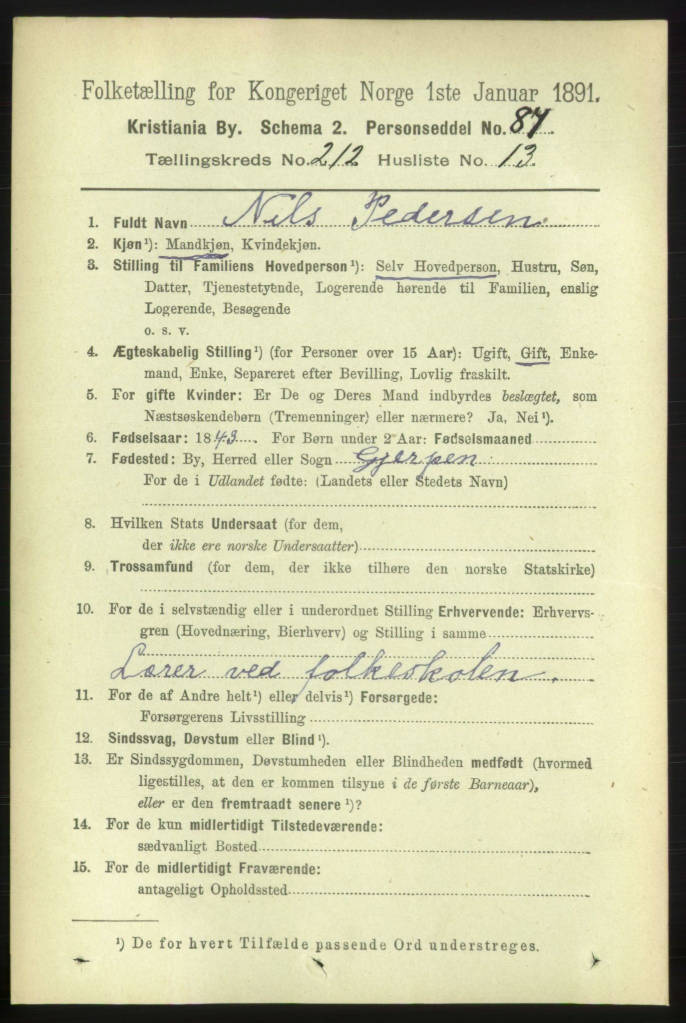 RA, 1891 census for 0301 Kristiania, 1891, p. 126944