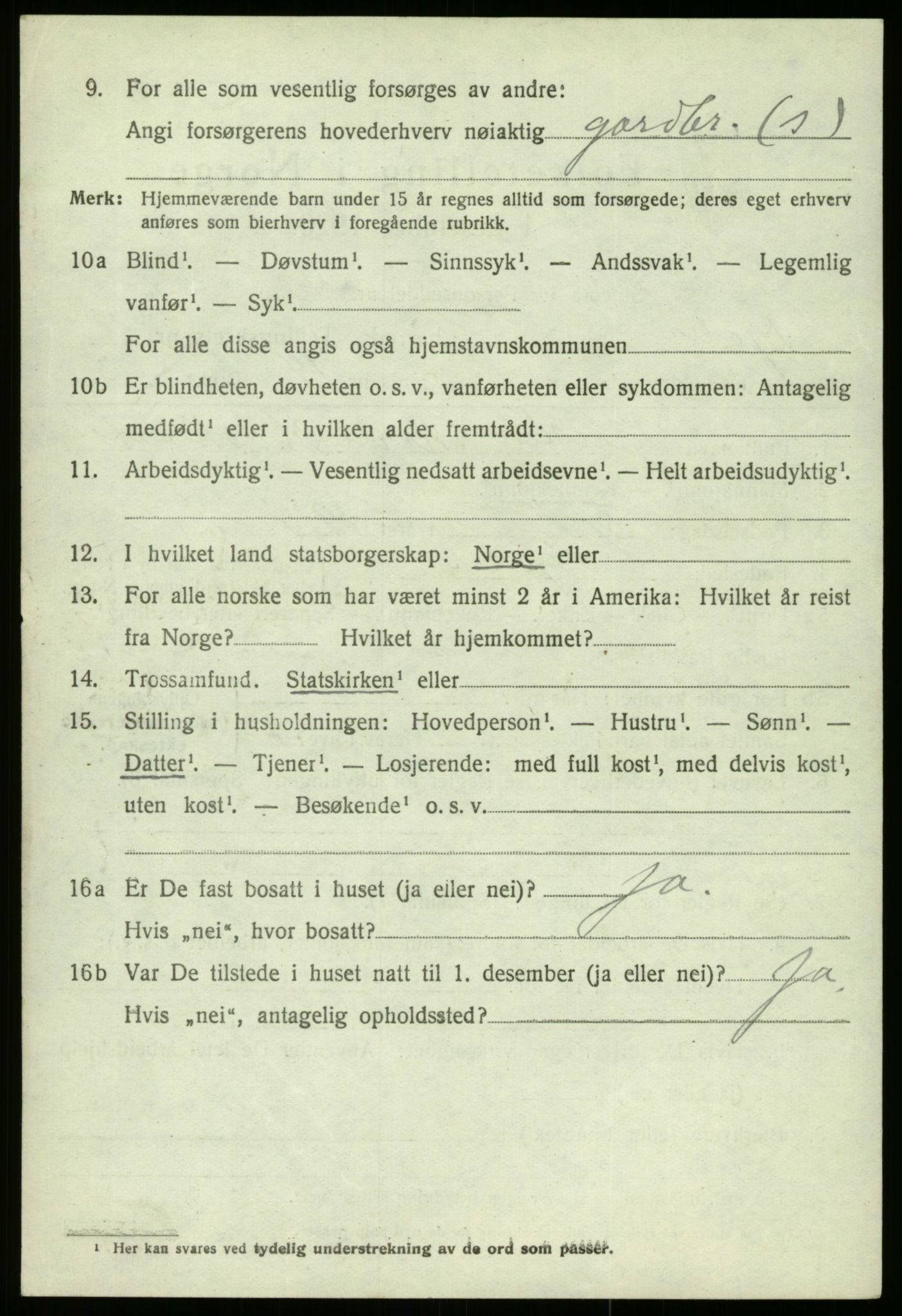 SAB, 1920 census for Fjaler, 1920, p. 1820