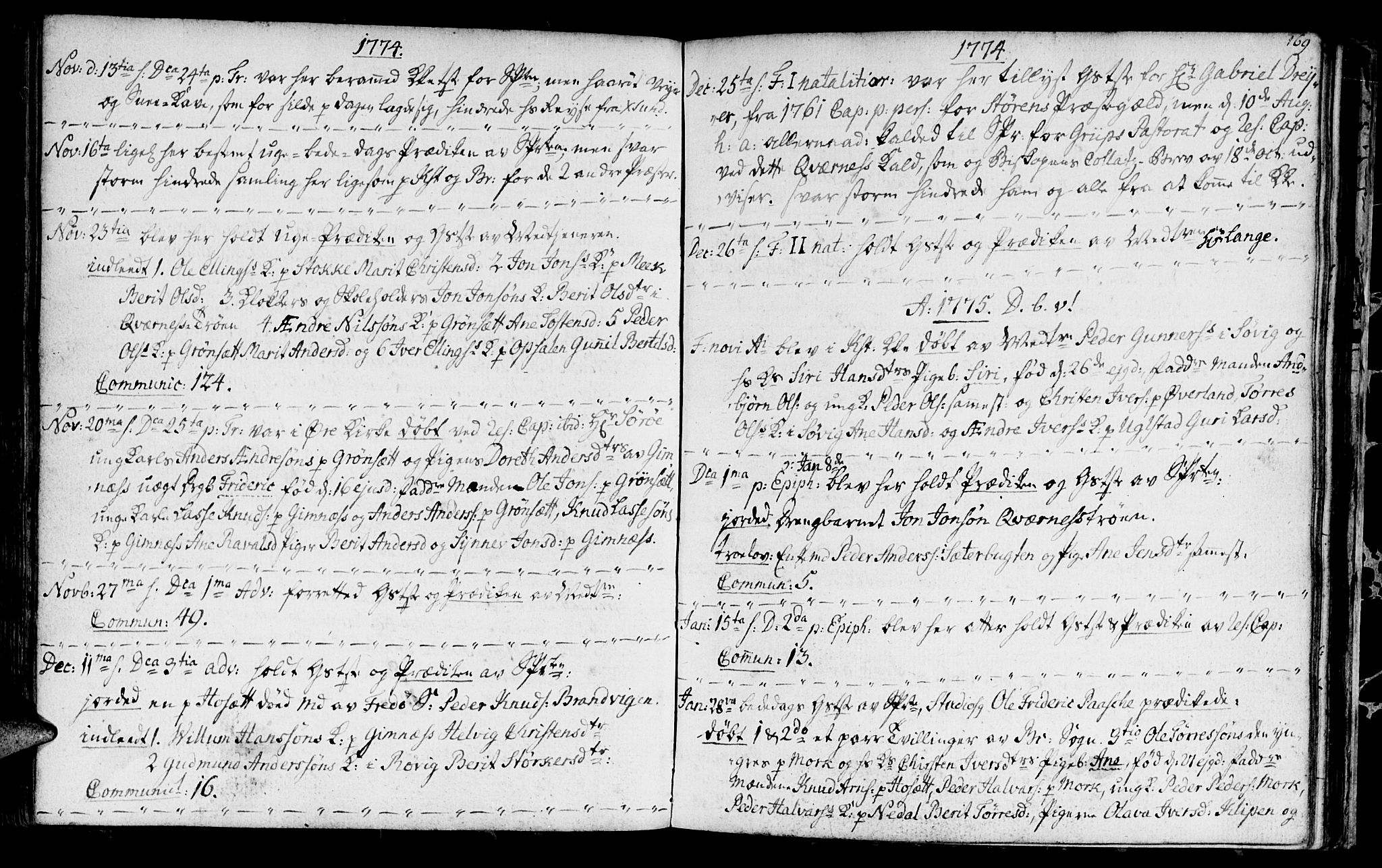 Ministerialprotokoller, klokkerbøker og fødselsregistre - Møre og Romsdal, SAT/A-1454/568/L0798: Parish register (official) no. 568A07, 1753-1780, p. 168-169
