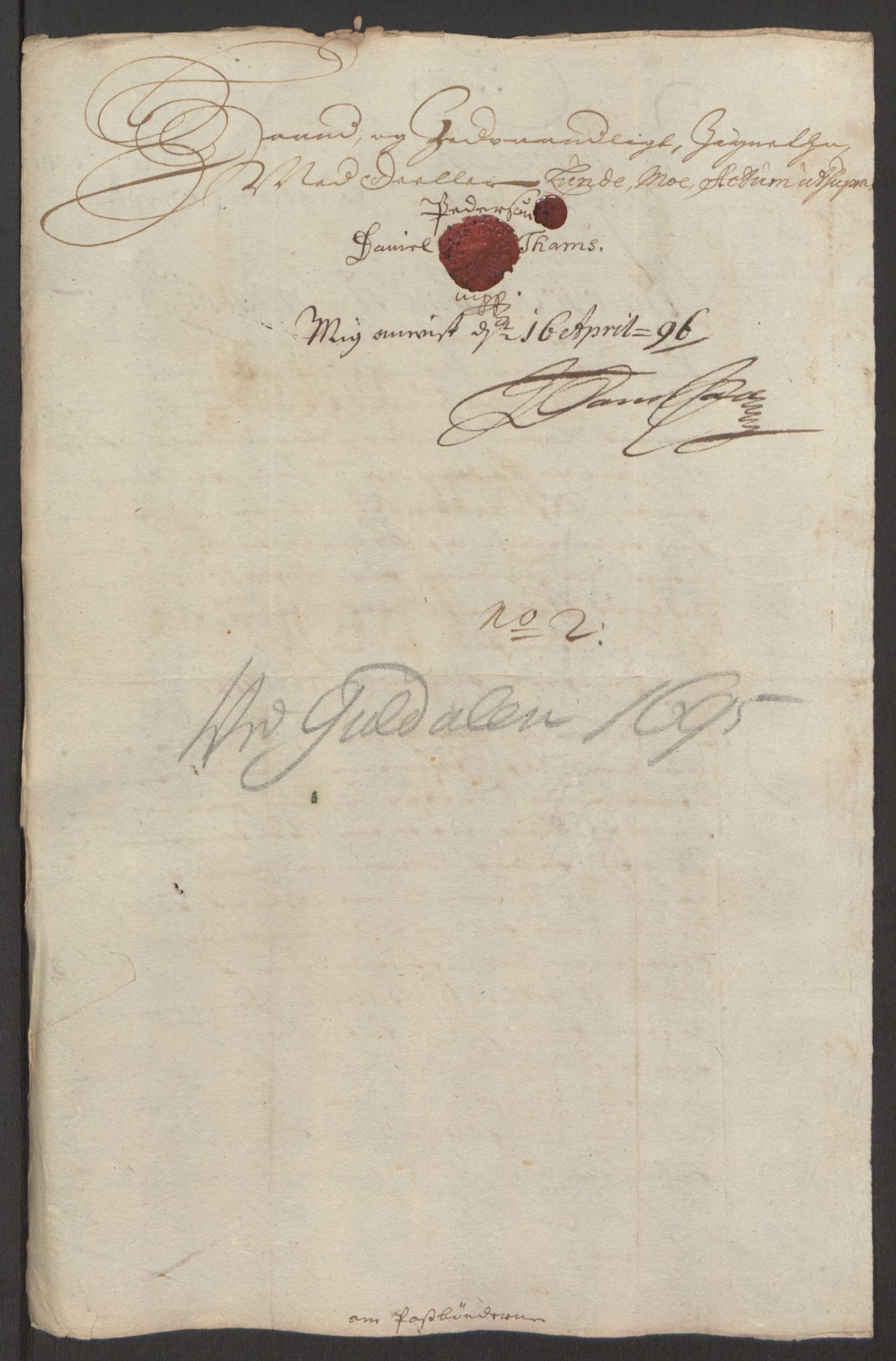 Rentekammeret inntil 1814, Reviderte regnskaper, Fogderegnskap, RA/EA-4092/R60/L3945: Fogderegnskap Orkdal og Gauldal, 1695, p. 402