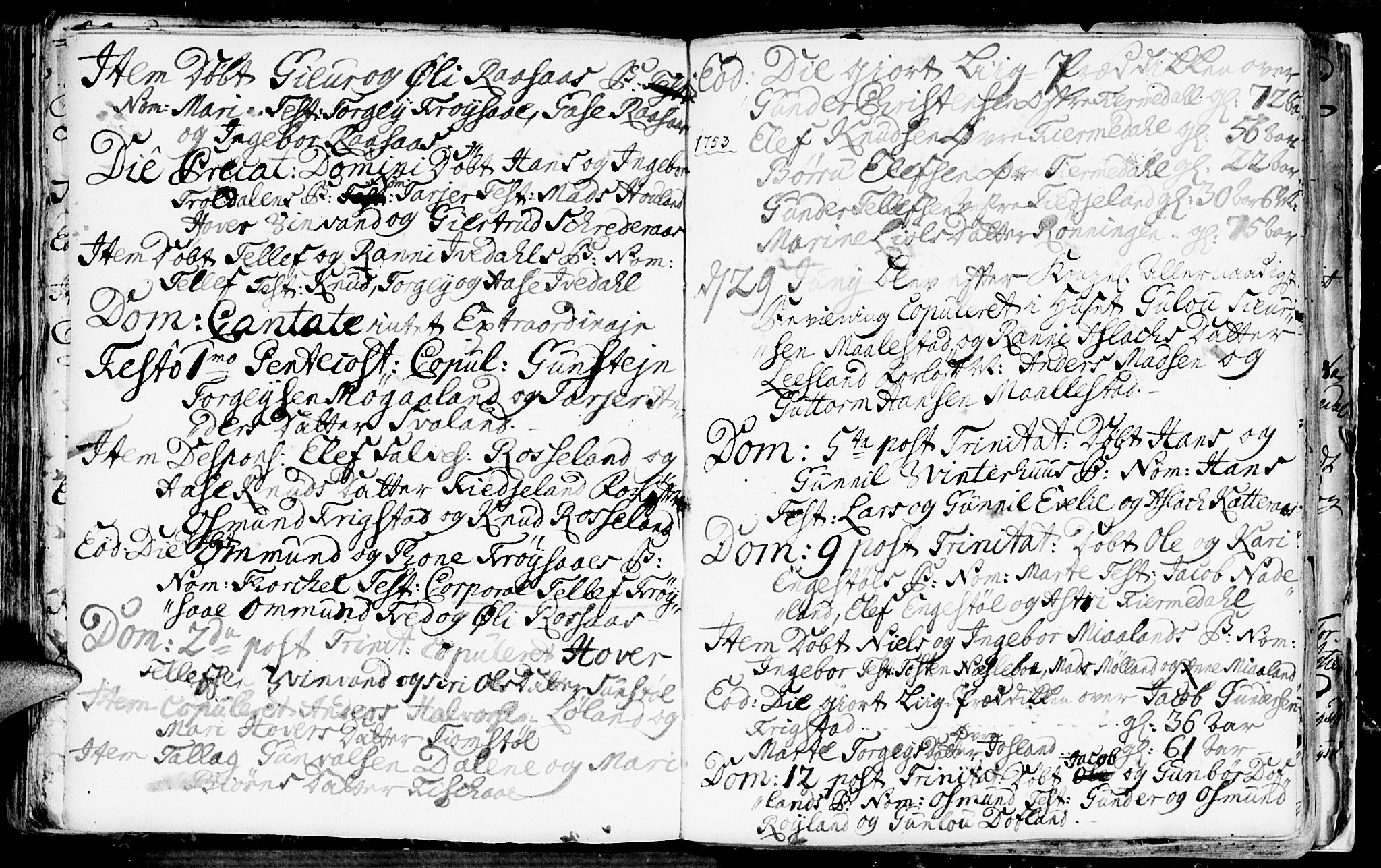 Evje sokneprestkontor, AV/SAK-1111-0008/F/Fa/Fac/L0001: Parish register (official) no. A 1, 1705-1764, p. 283-284