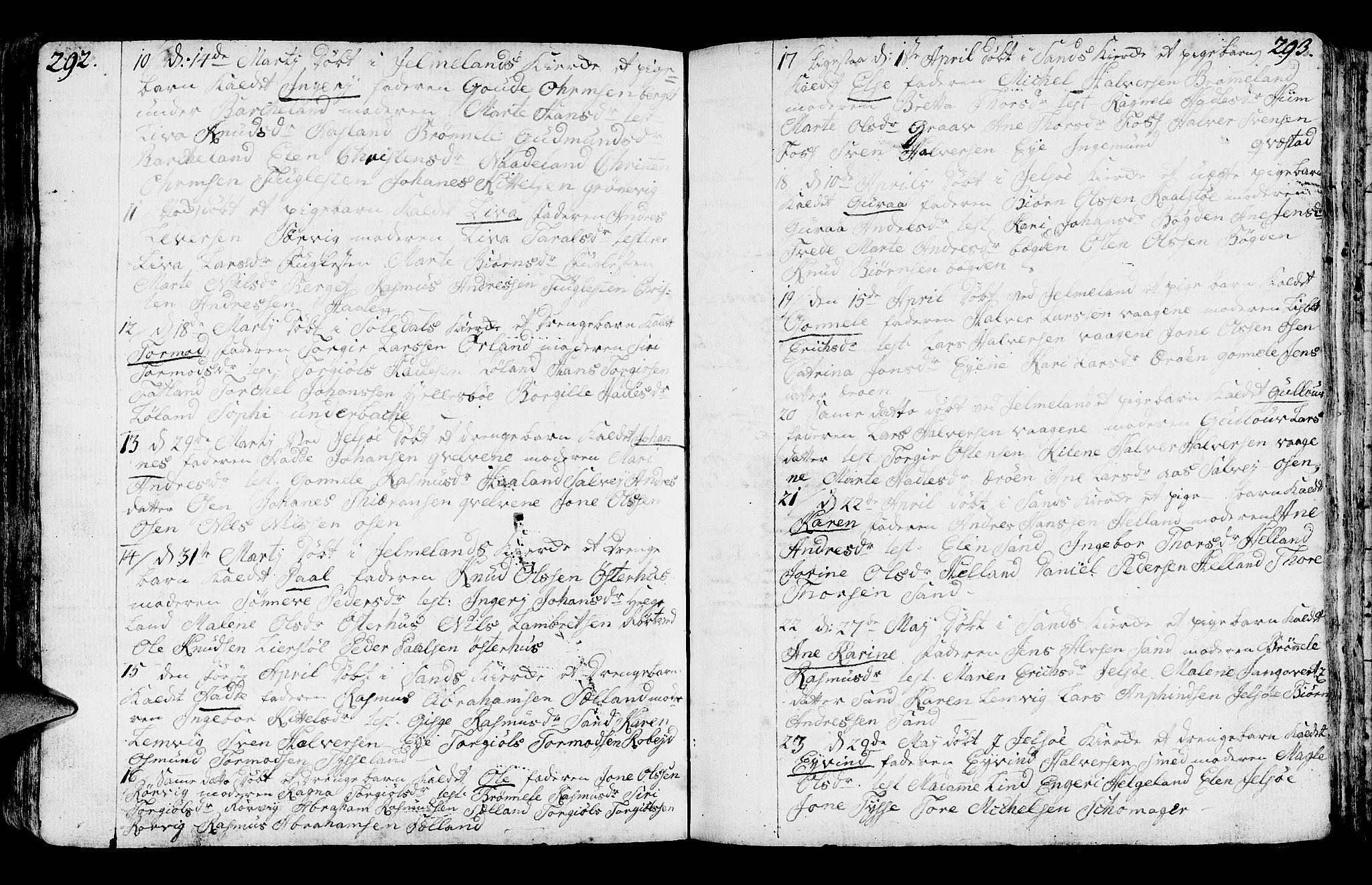 Jelsa sokneprestkontor, AV/SAST-A-101842/01/IV: Parish register (official) no. A 3, 1768-1796, p. 292-293