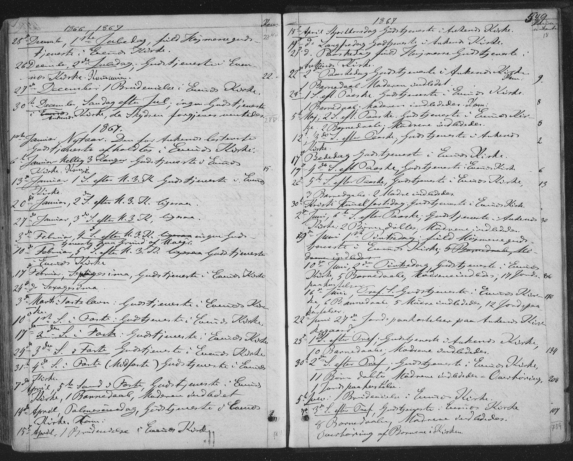Ministerialprotokoller, klokkerbøker og fødselsregistre - Nordland, SAT/A-1459/863/L0896: Parish register (official) no. 863A08, 1861-1871, p. 549