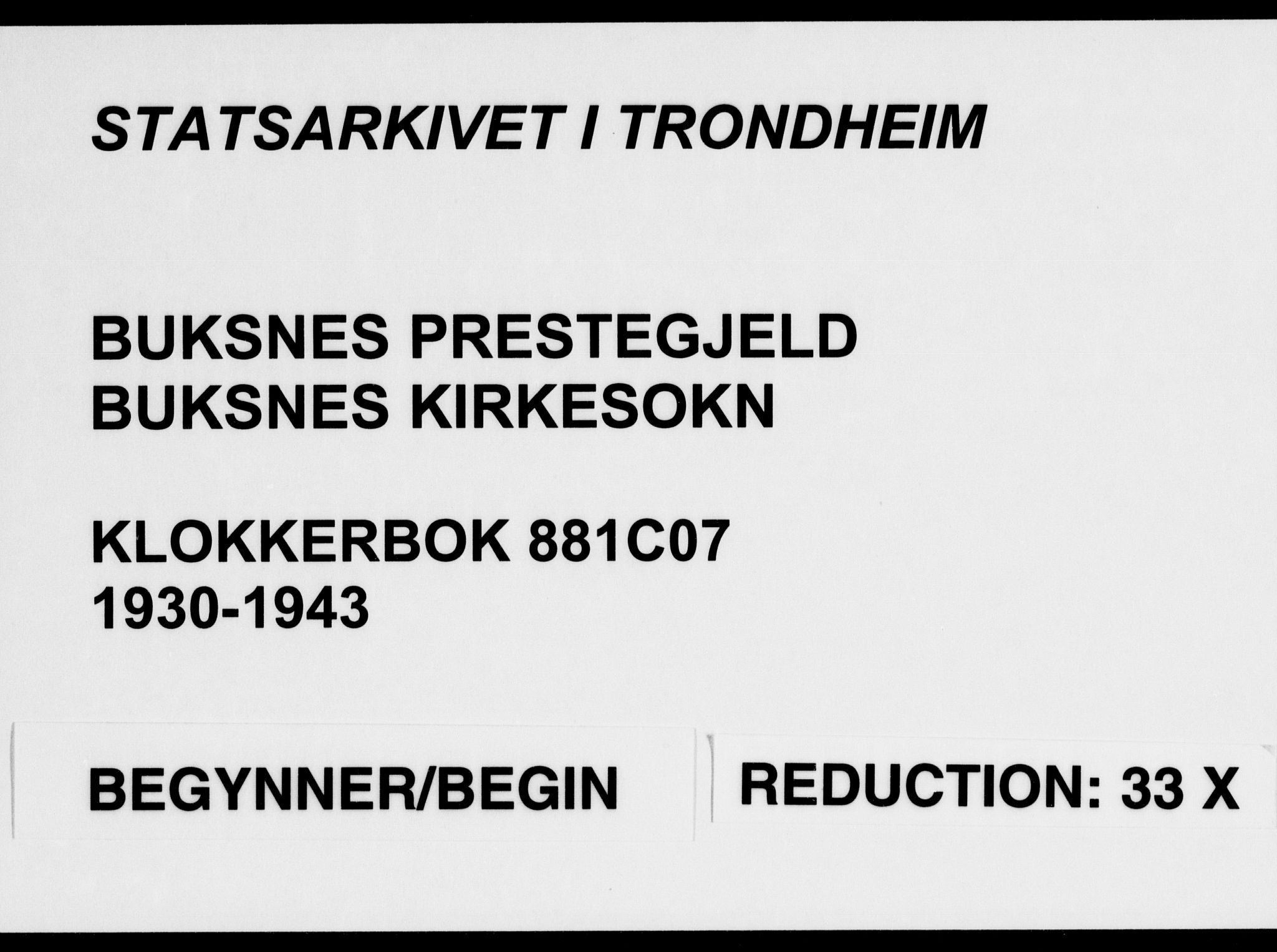 Ministerialprotokoller, klokkerbøker og fødselsregistre - Nordland, SAT/A-1459/881/L1170: Parish register (copy) no. 881C07, 1930-1943