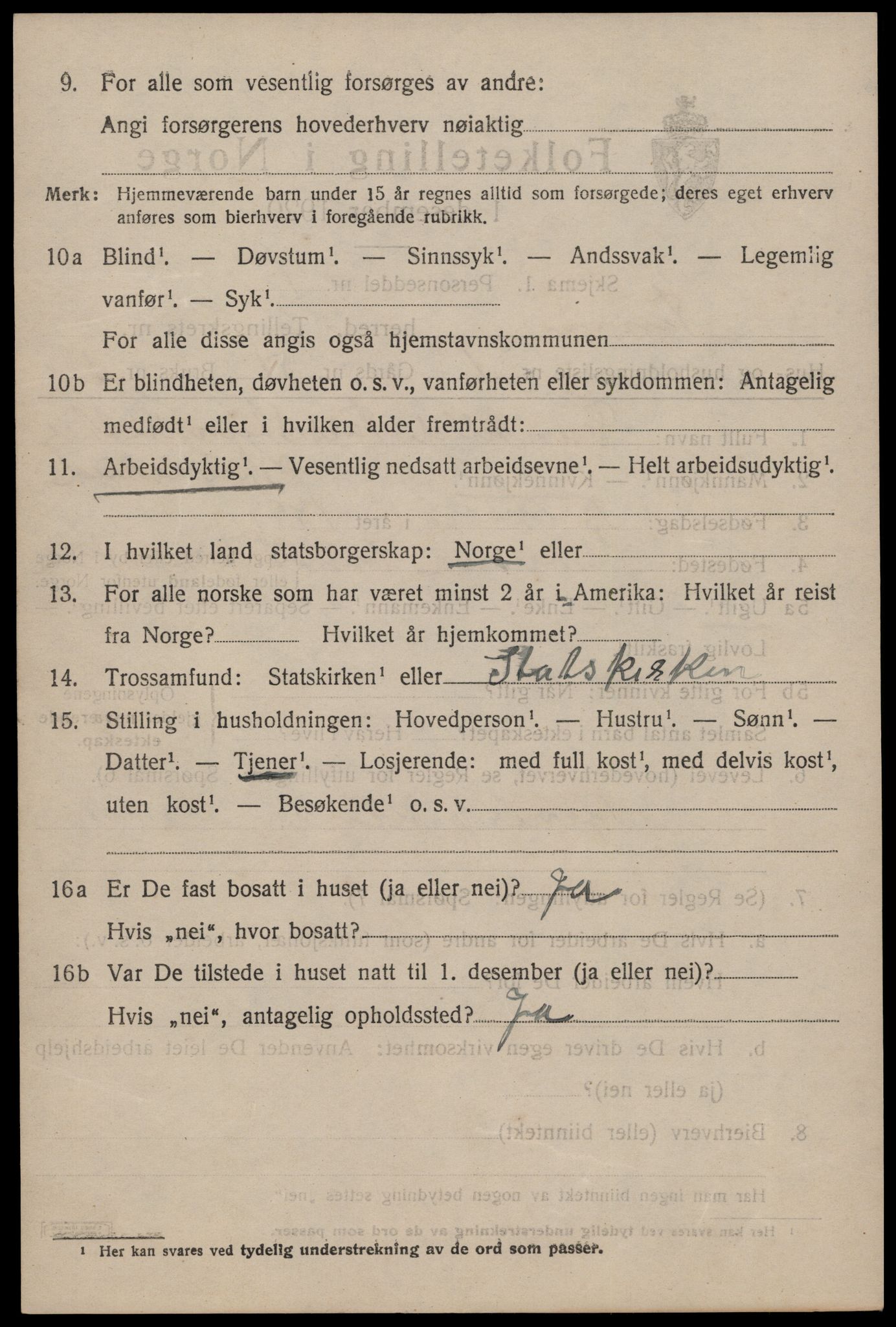 SAKO, 1920 census for Tinn, 1920, p. 2695