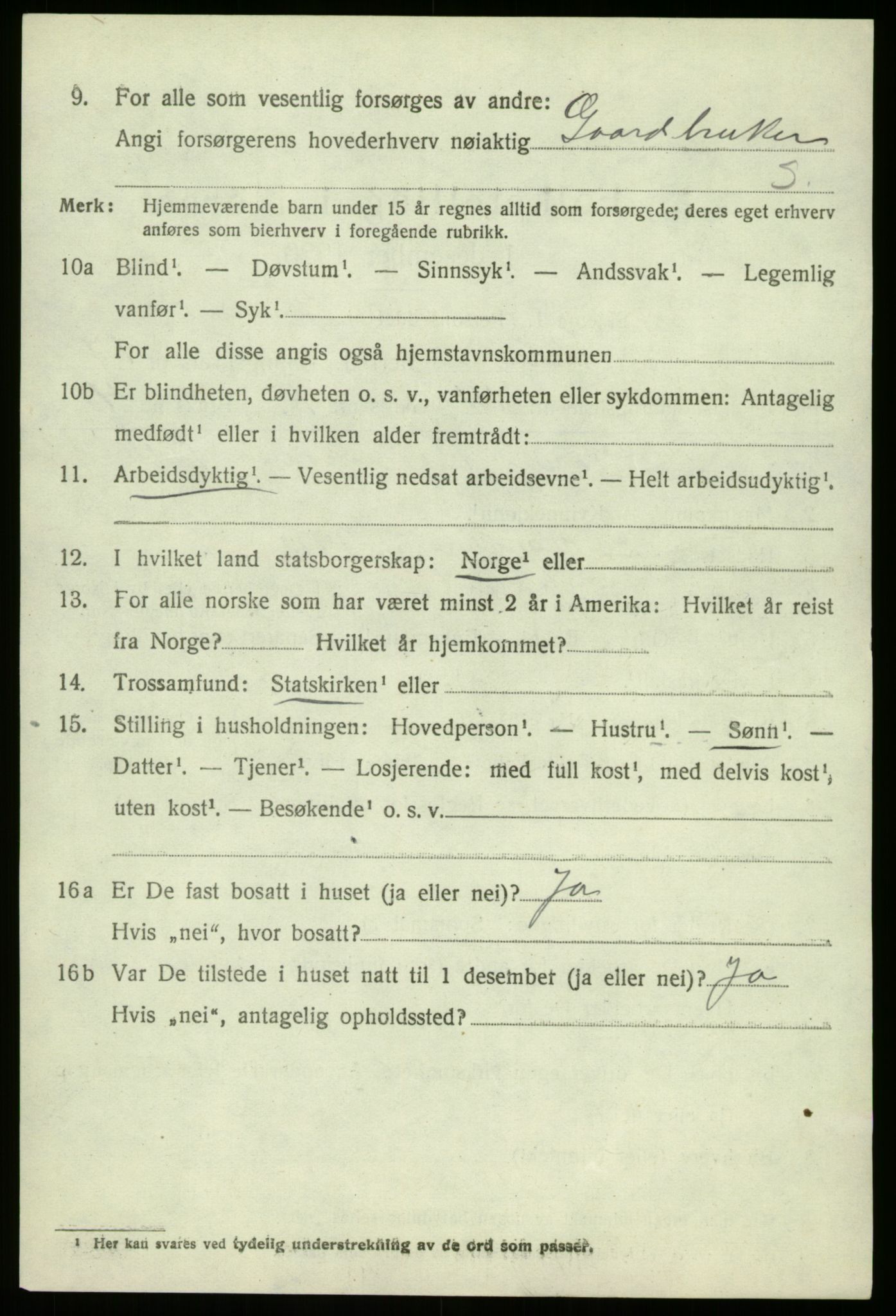 SAB, 1920 census for Manger, 1920, p. 9721
