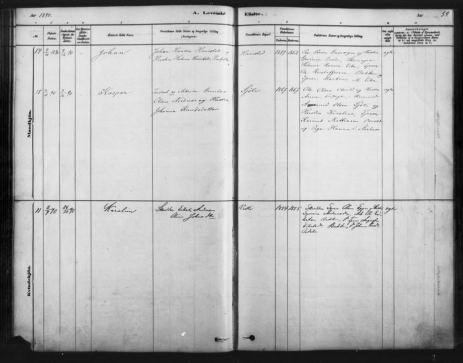 Åmot prestekontor, Hedmark, SAH/PREST-056/H/Ha/Haa/L0012: Parish register (official) no. 12, 1878-1901, p. 59