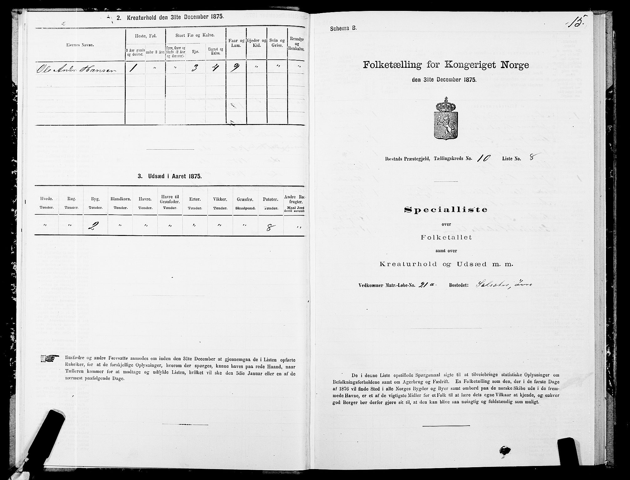 SATØ, 1875 census for 1917P Ibestad, 1875, p. 7015
