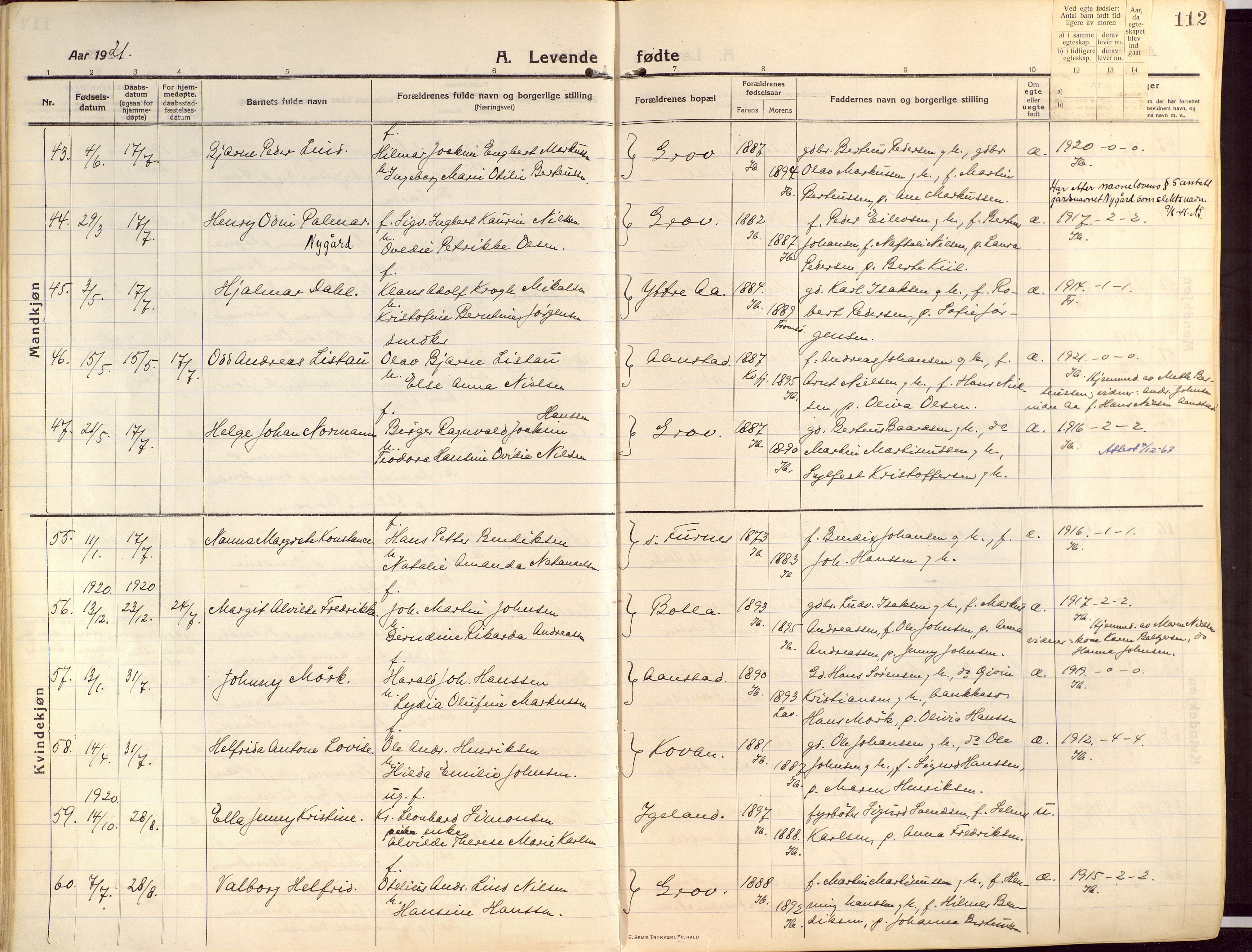 Ibestad sokneprestembete, AV/SATØ-S-0077/H/Ha/Haa/L0018kirke: Parish register (official) no. 18, 1915-1929, p. 112