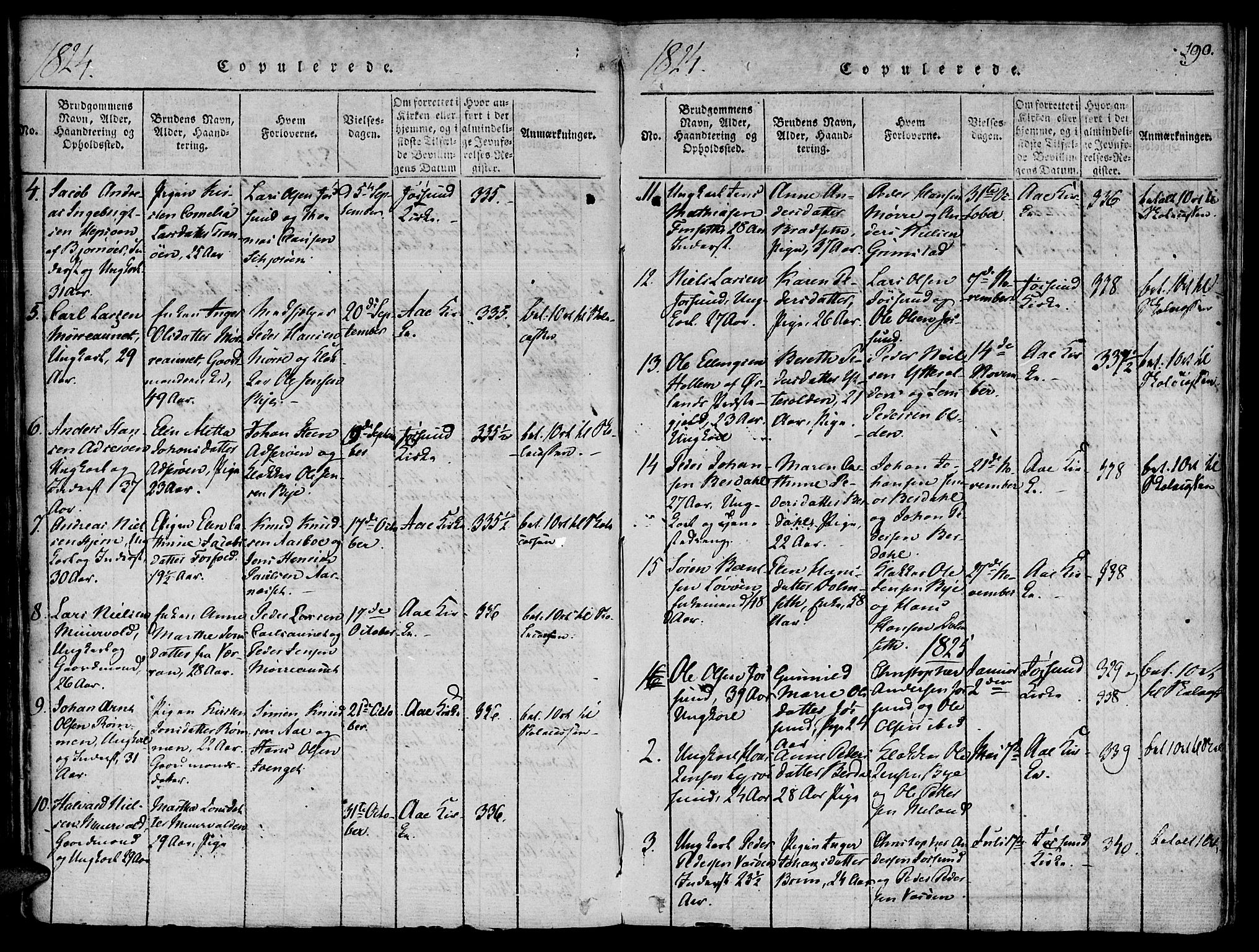 Ministerialprotokoller, klokkerbøker og fødselsregistre - Sør-Trøndelag, SAT/A-1456/655/L0675: Parish register (official) no. 655A04, 1818-1830, p. 190