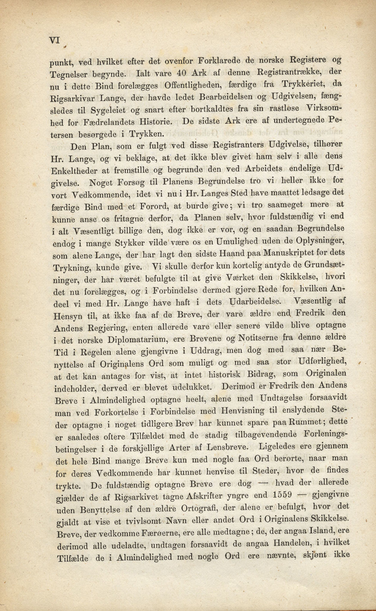 Publikasjoner utgitt av Det Norske Historiske Kildeskriftfond, PUBL/-/-/-: Norske Rigs-Registranter, bind 1, 1523-1571, p. VI