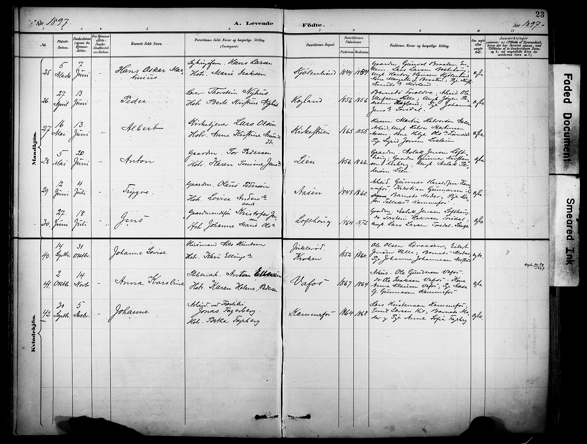 Sannidal kirkebøker, AV/SAKO-A-296/F/Fa/L0016: Parish register (official) no. 16, 1895-1911, p. 23