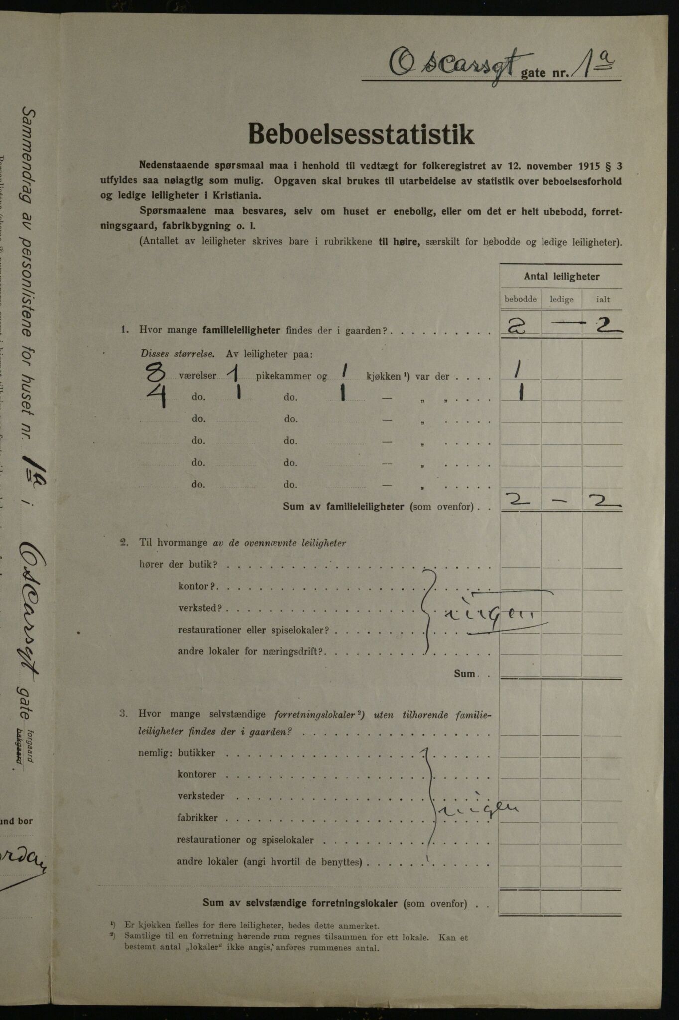 OBA, Municipal Census 1923 for Kristiania, 1923, p. 83990