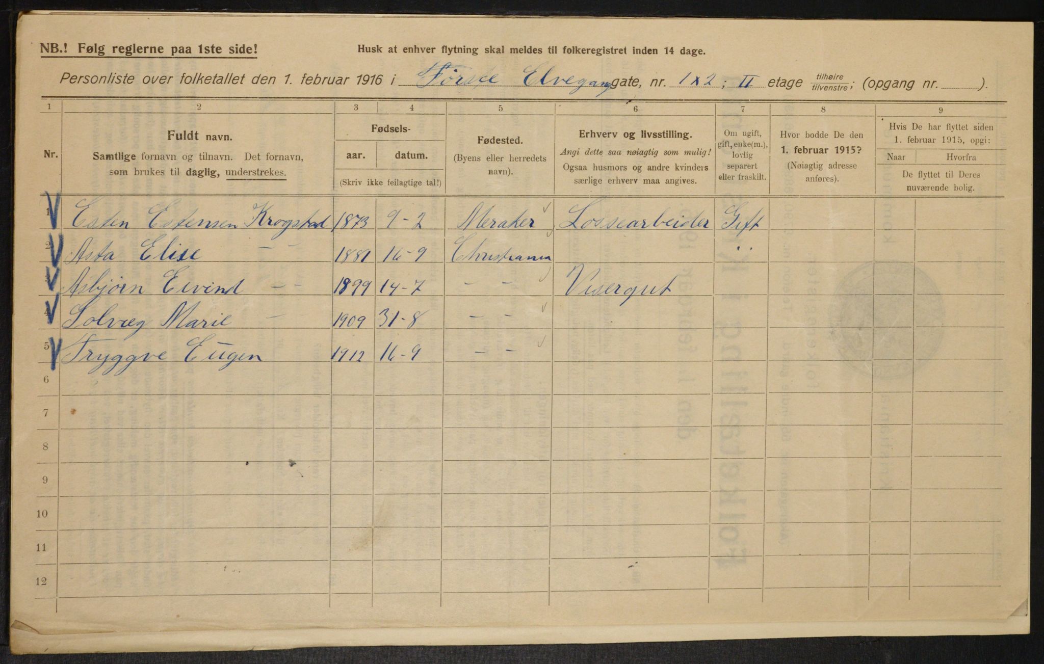 OBA, Municipal Census 1916 for Kristiania, 1916, p. 21202