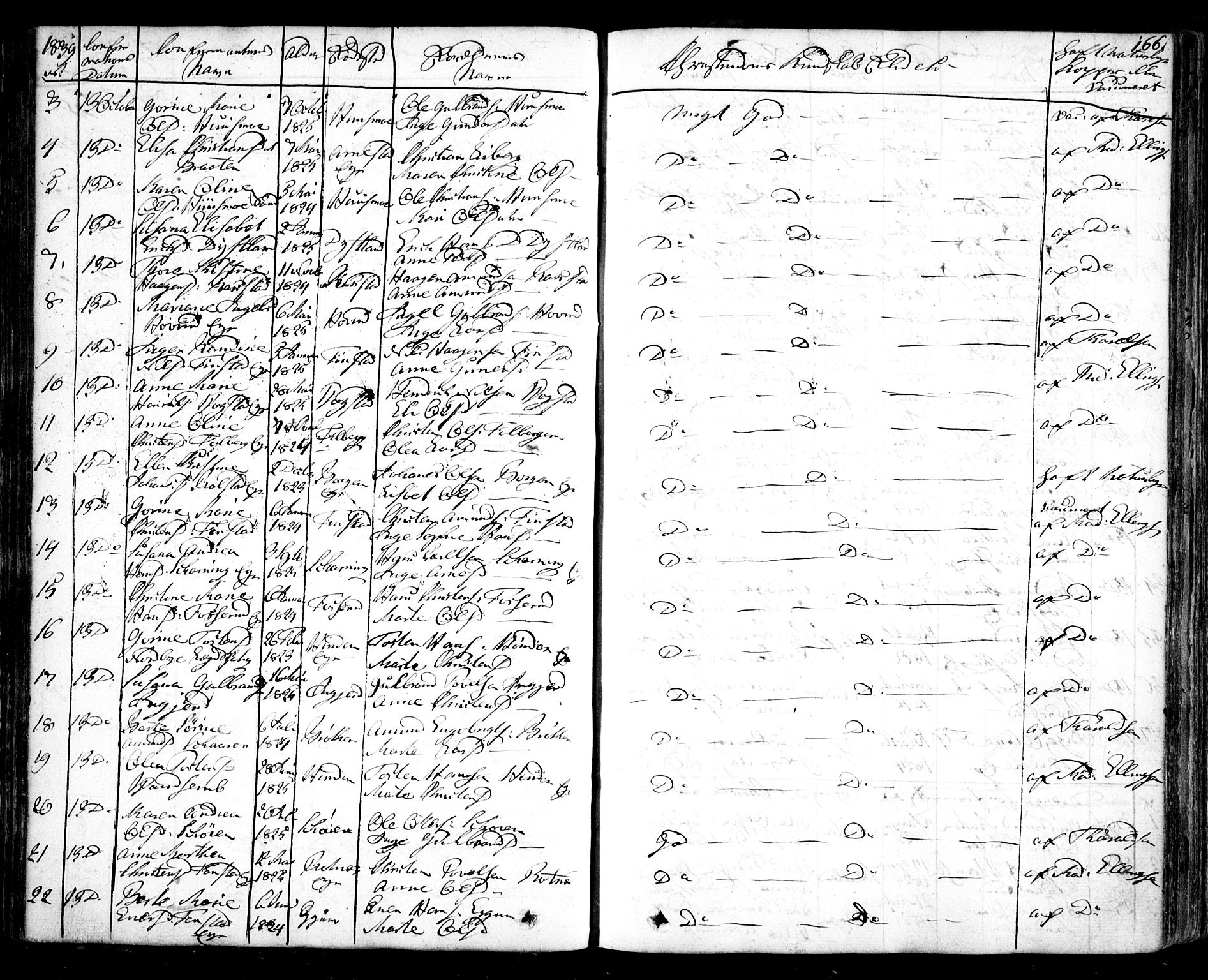 Nes prestekontor Kirkebøker, AV/SAO-A-10410/F/Fa/L0006: Parish register (official) no. I 6, 1833-1845, p. 166