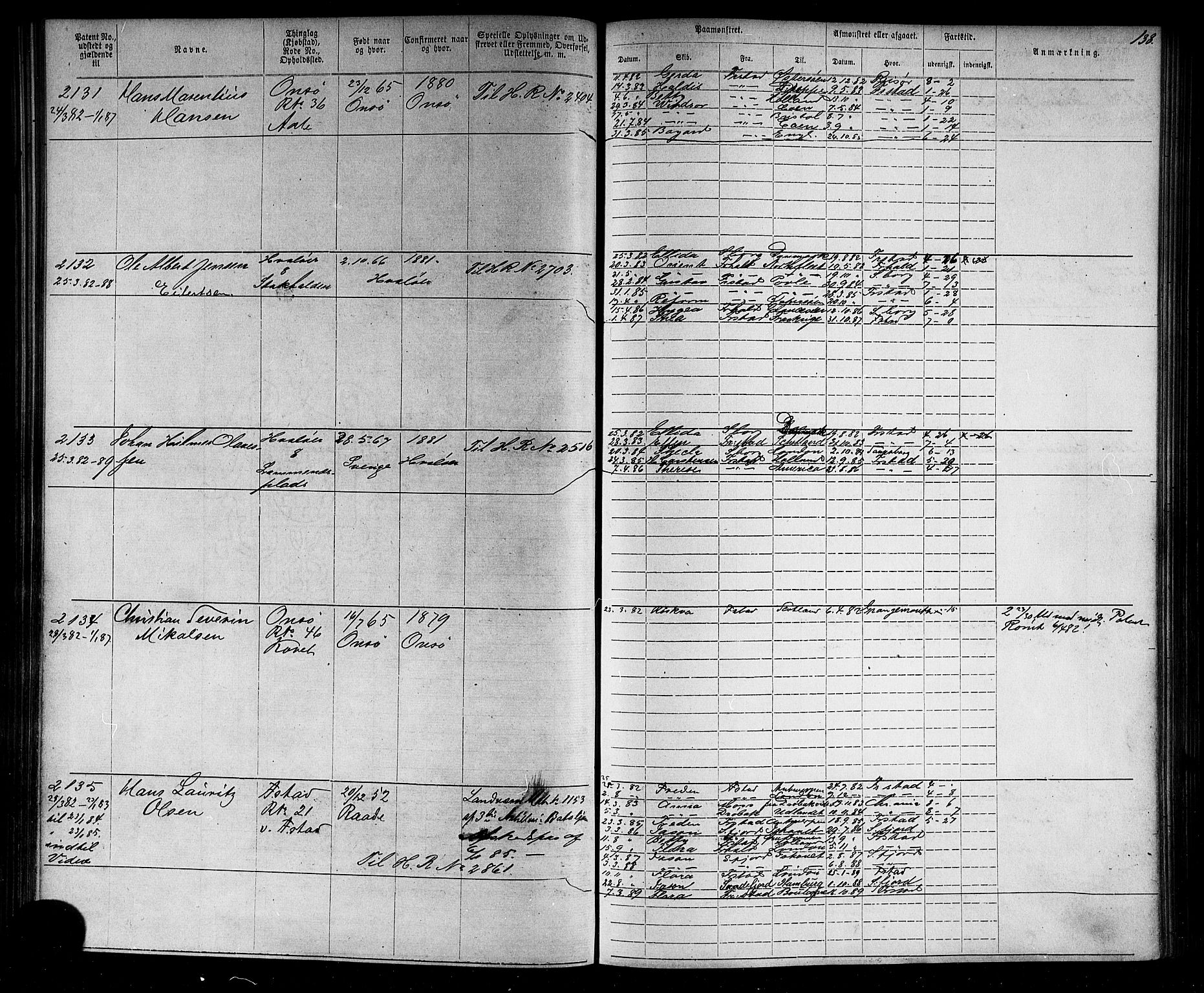 Fredrikstad mønstringskontor, AV/SAO-A-10569b/F/Fc/Fca/L0004: Annotasjonsrulle, 1885-1893, p. 141