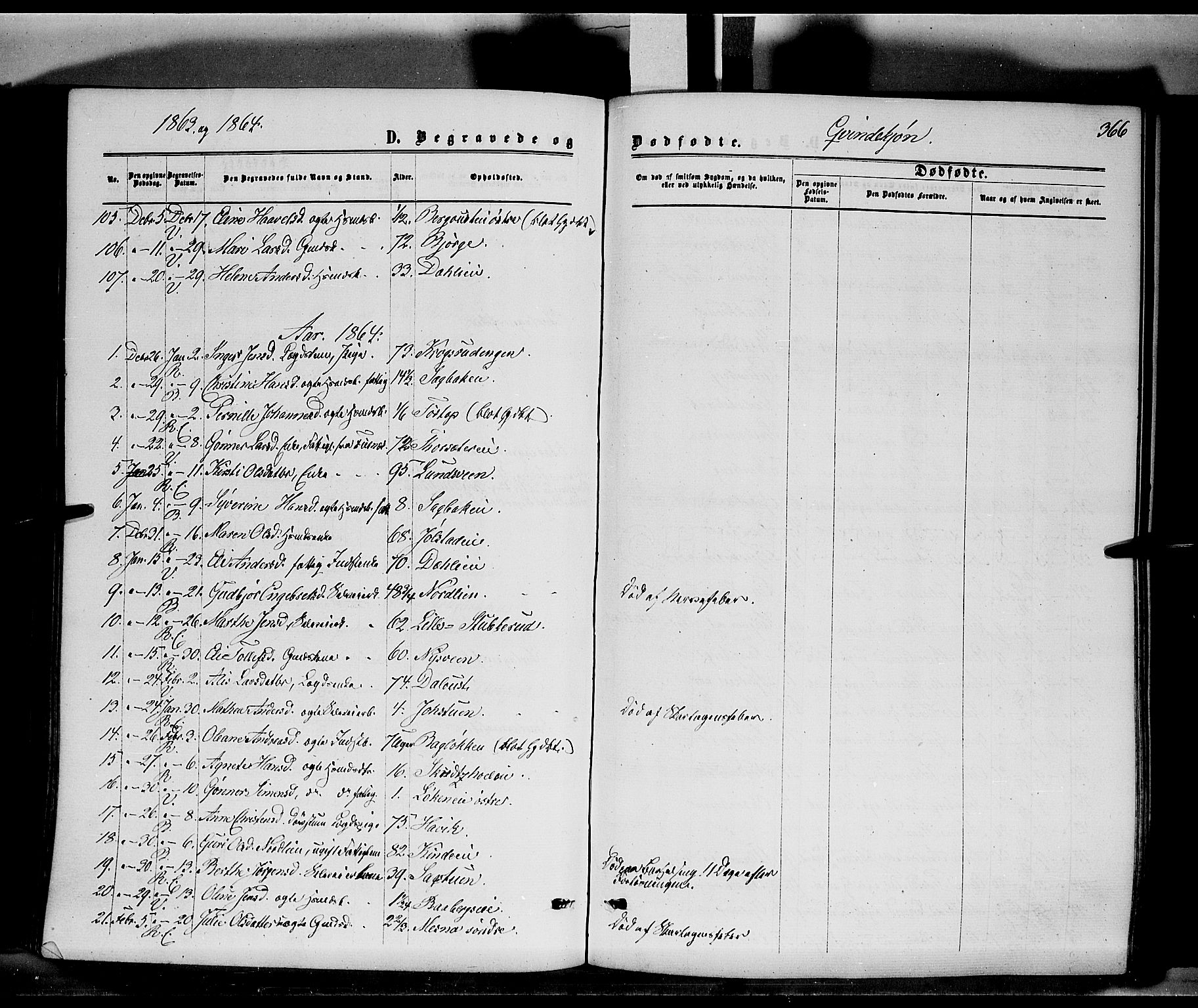 Ringsaker prestekontor, AV/SAH-PREST-014/K/Ka/L0010: Parish register (official) no. 10, 1861-1869, p. 366