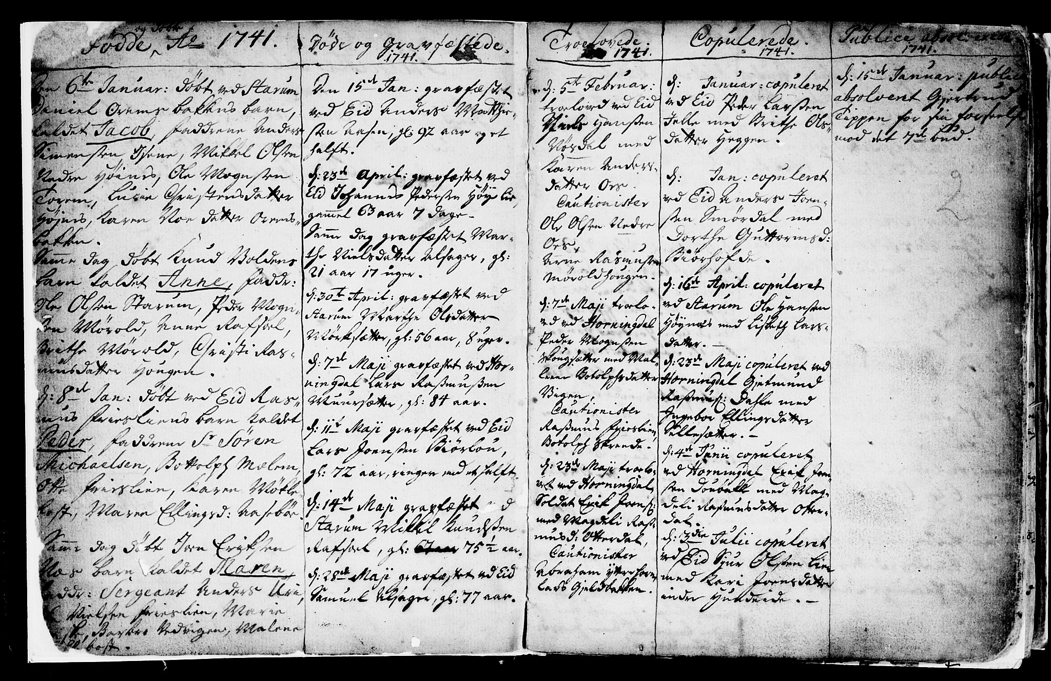 Eid sokneprestembete, SAB/A-82301/H/Haa/Haaa/L0002: Parish register (official) no. A 2, 1741-1769, p. 2