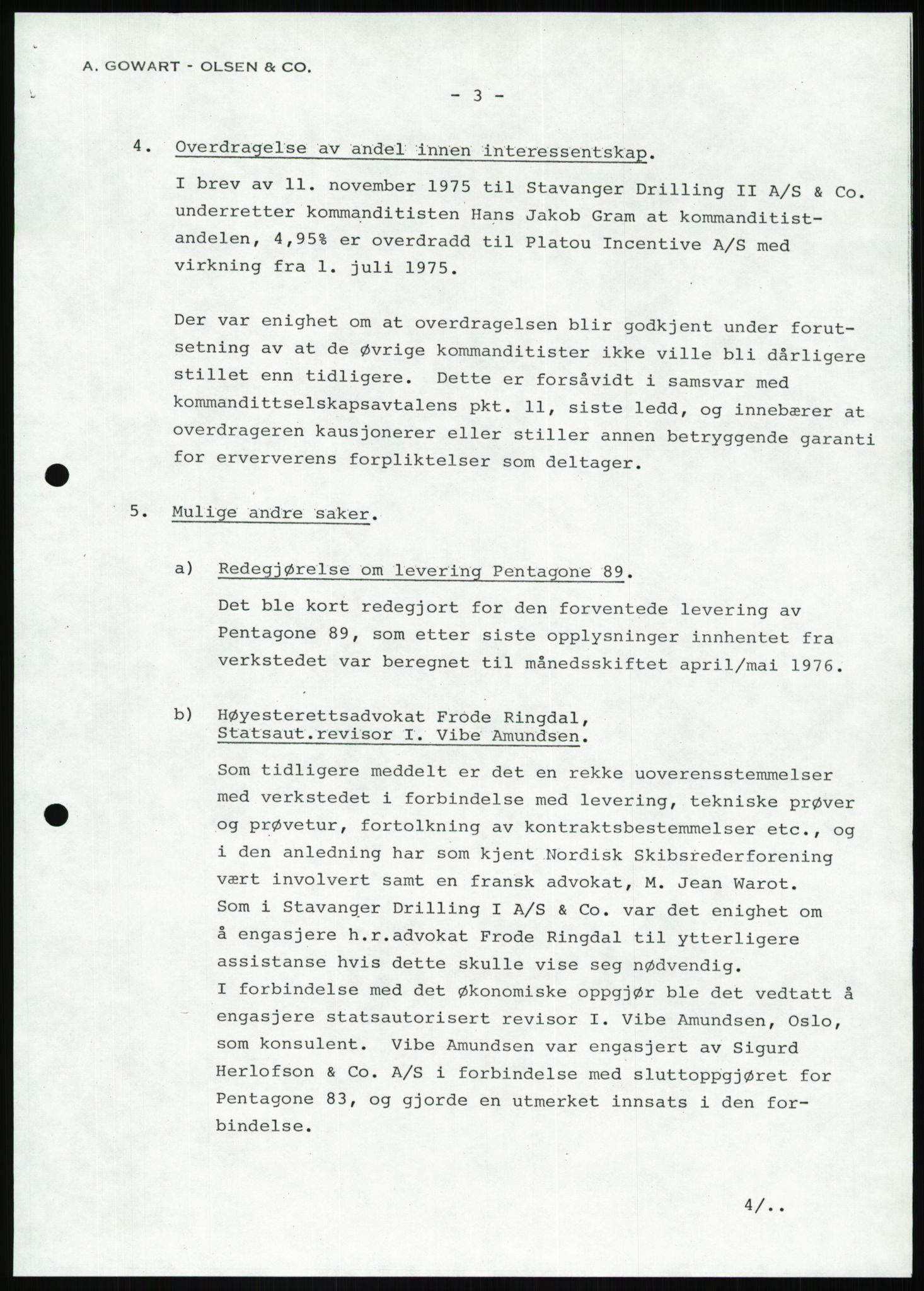 Pa 1503 - Stavanger Drilling AS, AV/SAST-A-101906/D/L0007: Korrespondanse og saksdokumenter, 1974-1981, p. 573