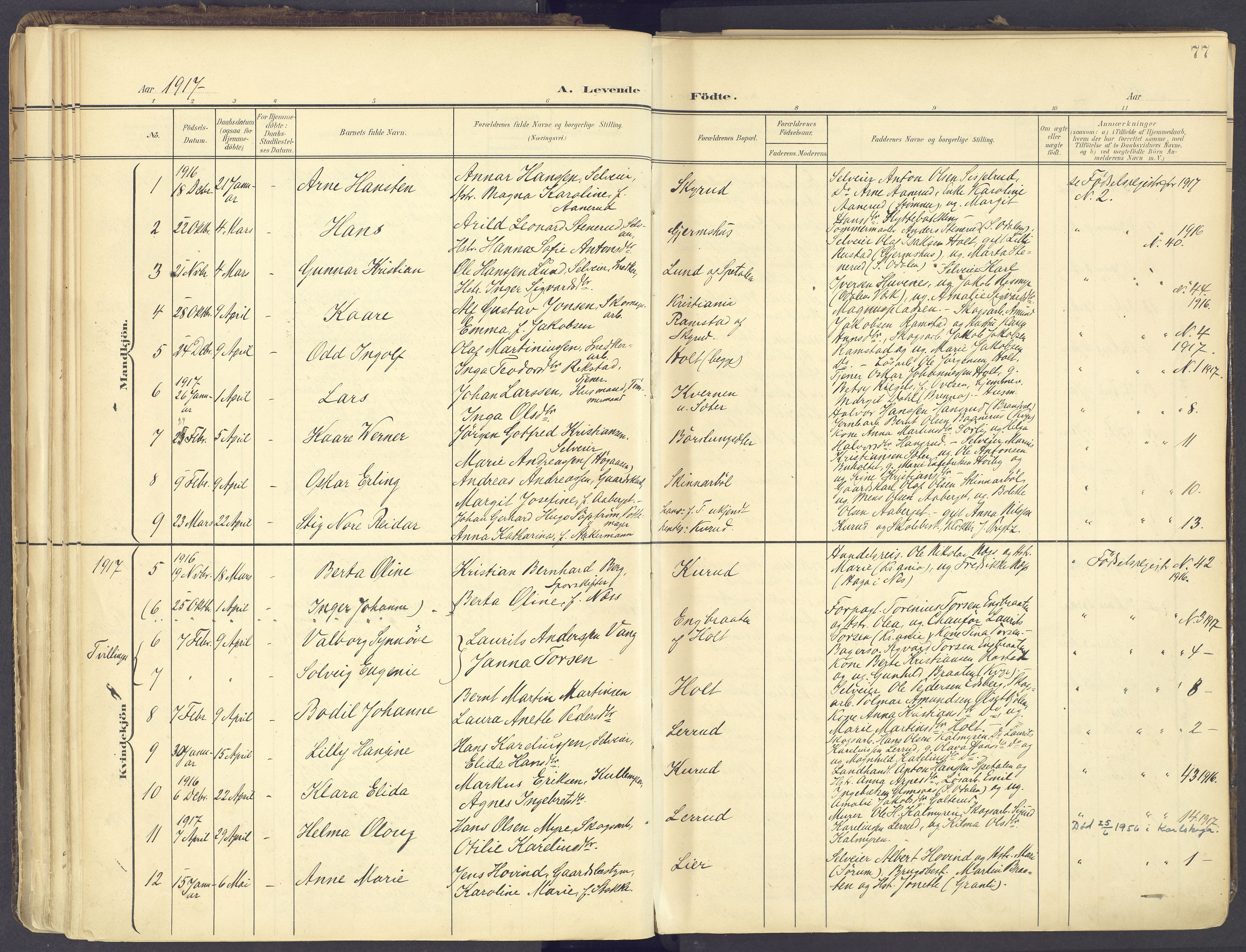 Vinger prestekontor, AV/SAH-PREST-024/H/Ha/Haa/L0017: Parish register (official) no. 17, 1901-1927, p. 77