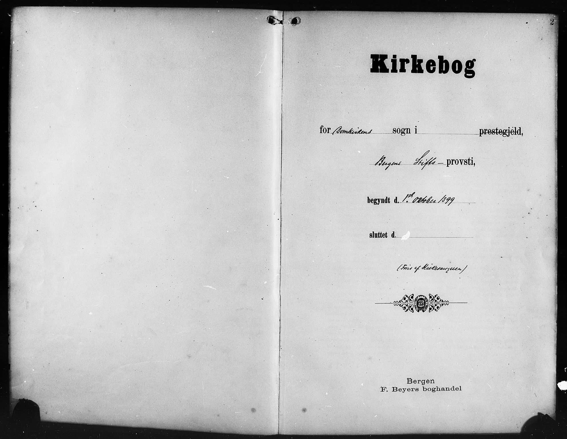 Domkirken sokneprestembete, SAB/A-74801/H/Hab/L0025: Parish register (copy) no. C 5, 1899-1916, p. 2