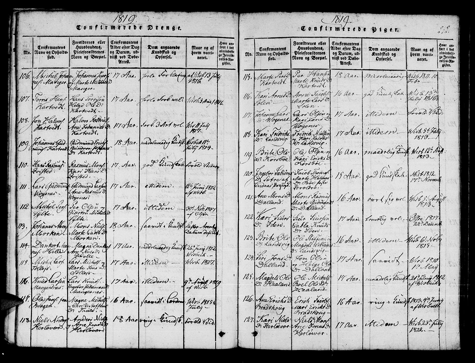 Manger sokneprestembete, SAB/A-76801/H/Haa: Parish register (official) no. A 3, 1816-1824, p. 242