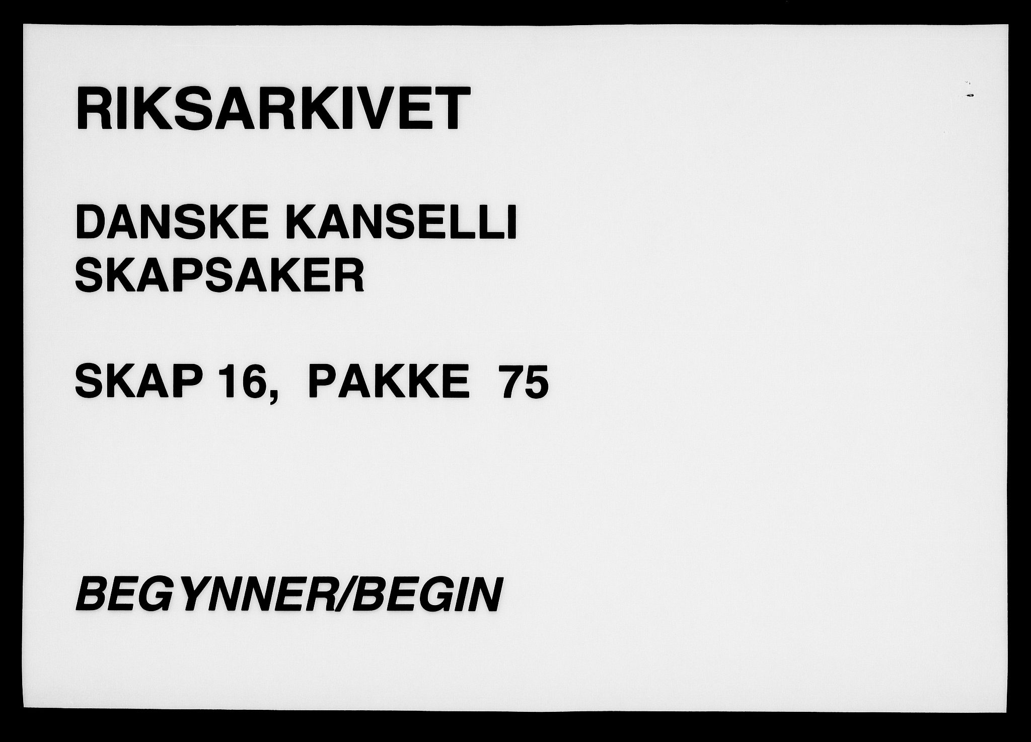 Danske Kanselli, Skapsaker, RA/EA-4061/F/L0126: Skap 16, pakke 74-76 II, 1789-1792, p. 100
