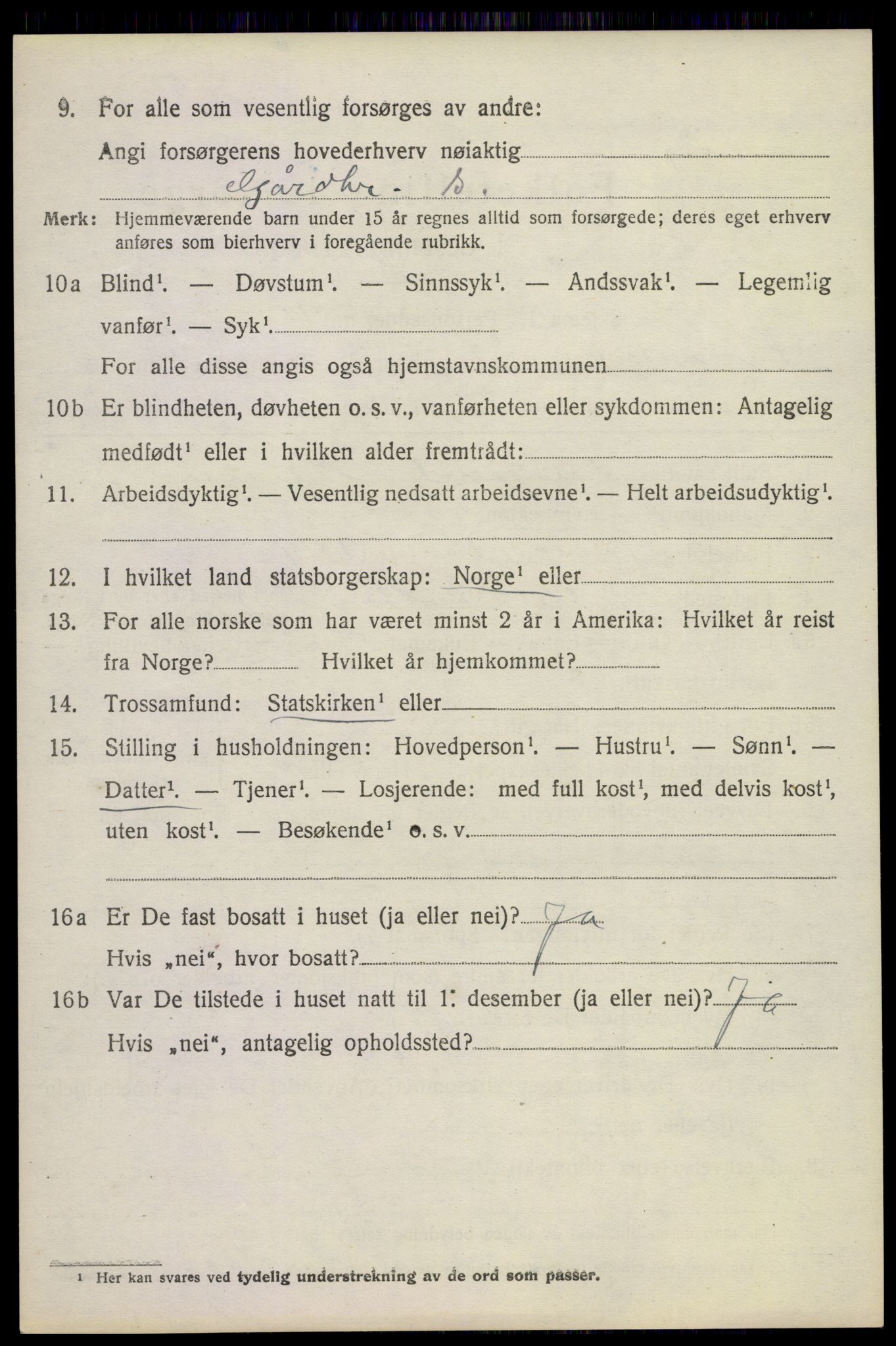 SAKO, 1920 census for Strømm, 1920, p. 2000