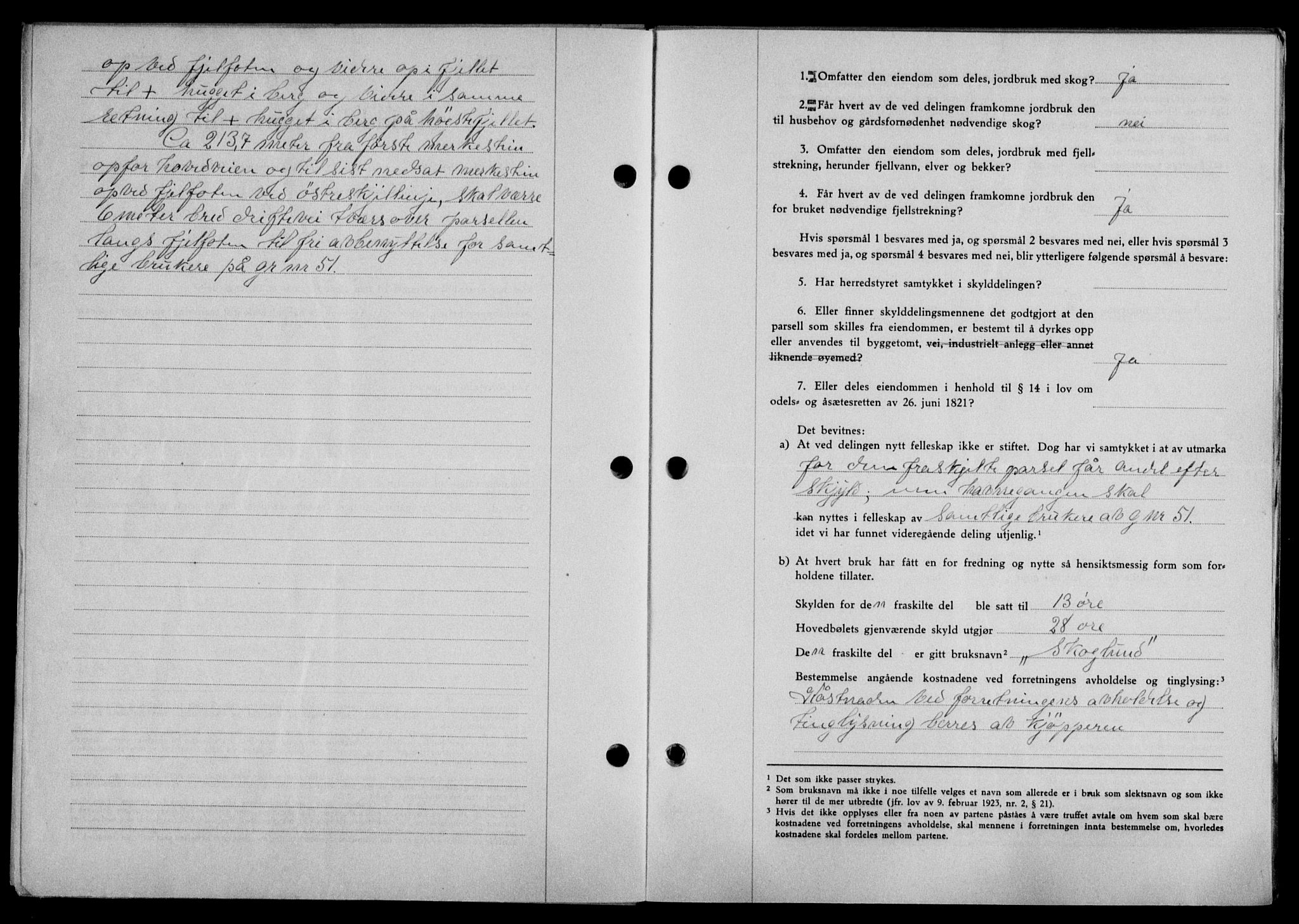 Lofoten sorenskriveri, SAT/A-0017/1/2/2C/L0016a: Mortgage book no. 16a, 1947-1947, Diary no: : 923/1947