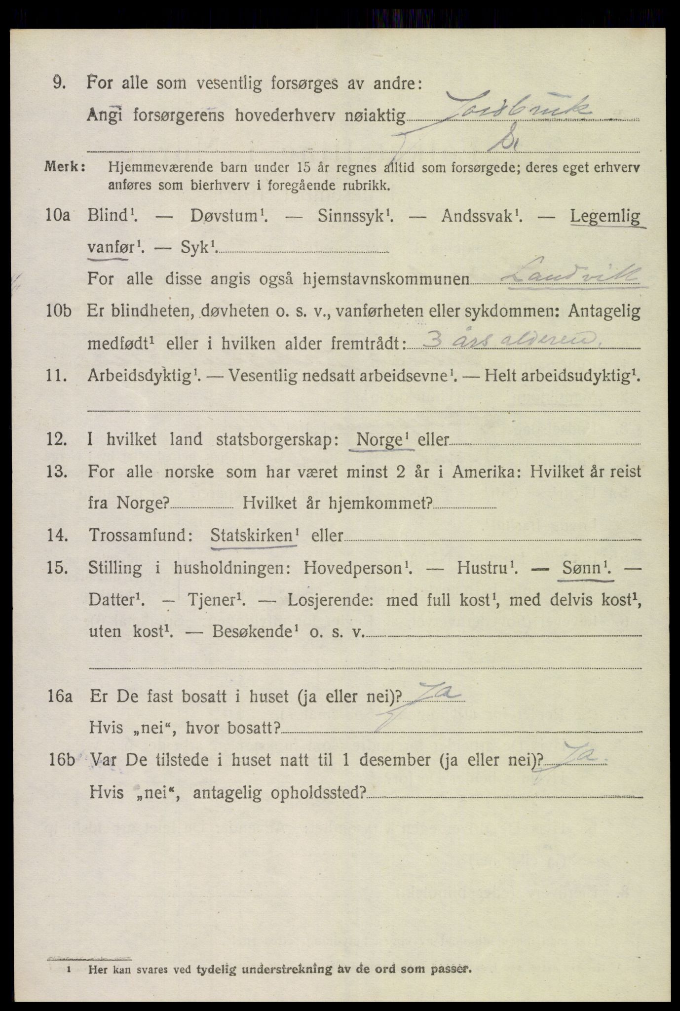 SAK, 1920 census for Landvik, 1920, p. 4457