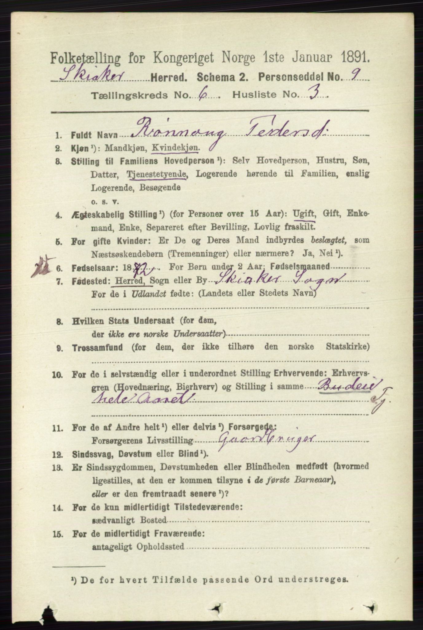 RA, 1891 census for 0513 Skjåk, 1891, p. 2034