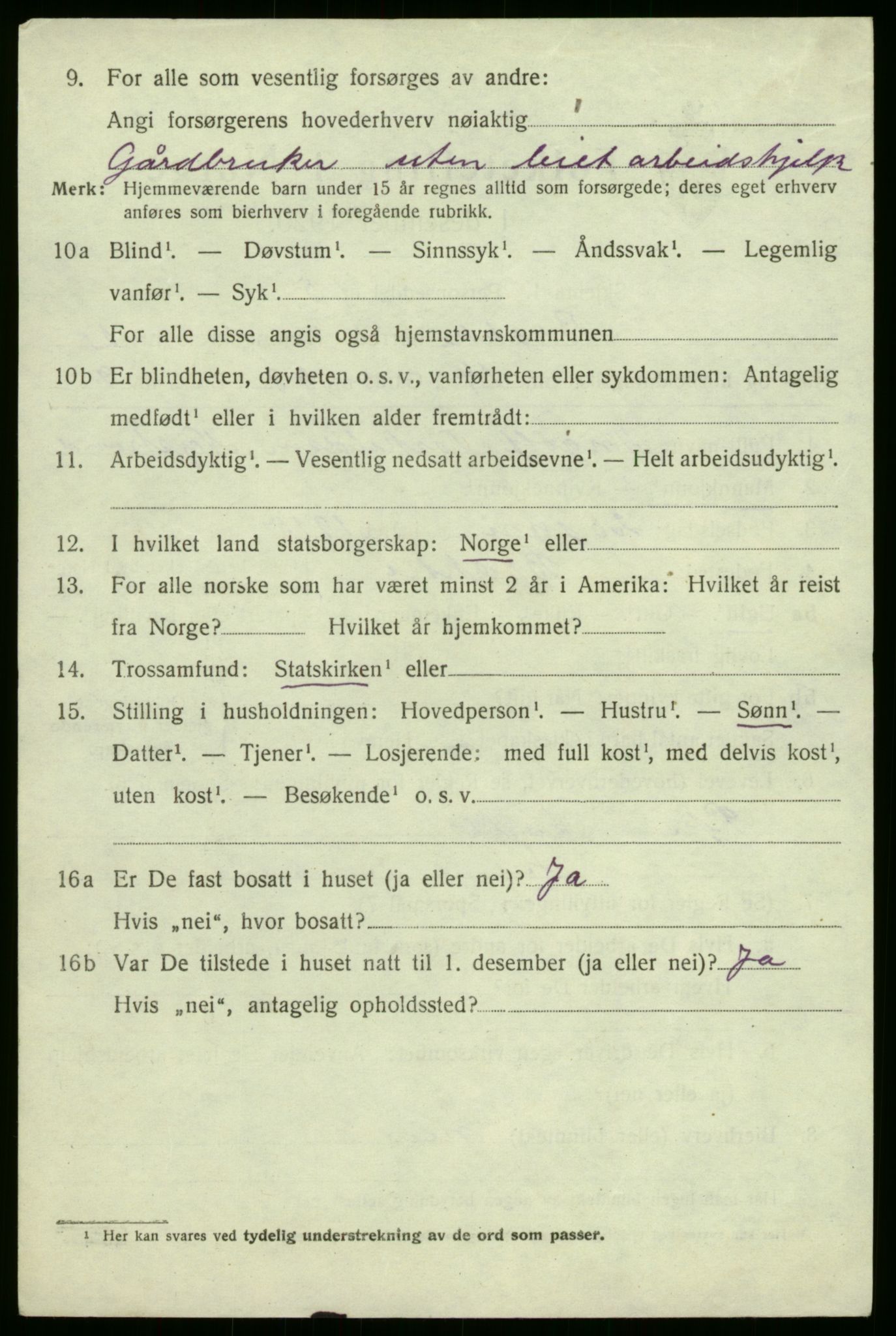 SAB, 1920 census for Brekke, 1920, p. 693