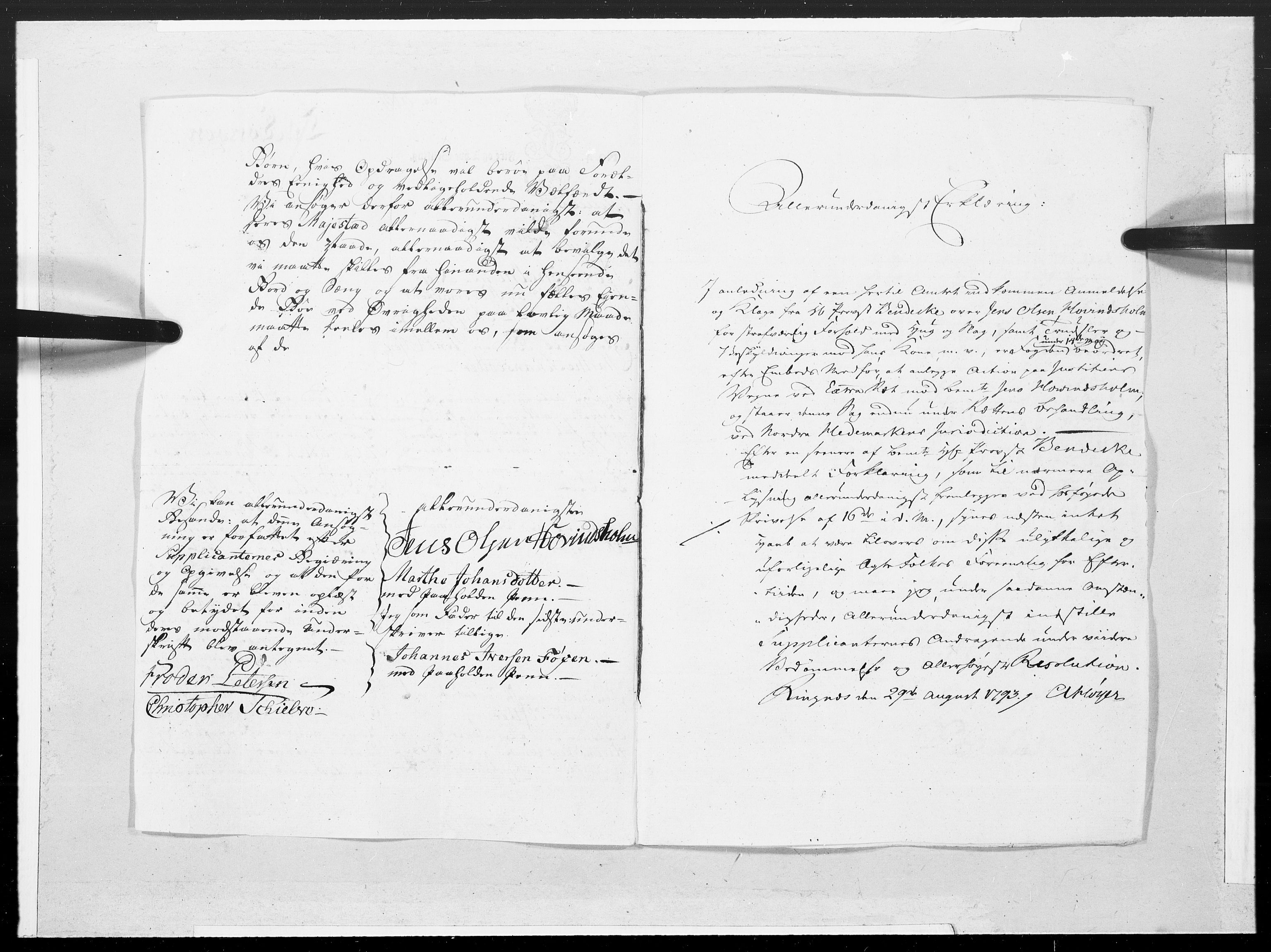 Danske Kanselli 1572-1799, AV/RA-EA-3023/F/Fc/Fcc/Fcca/L0295: Norske innlegg 1572-1799, 1793, p. 11