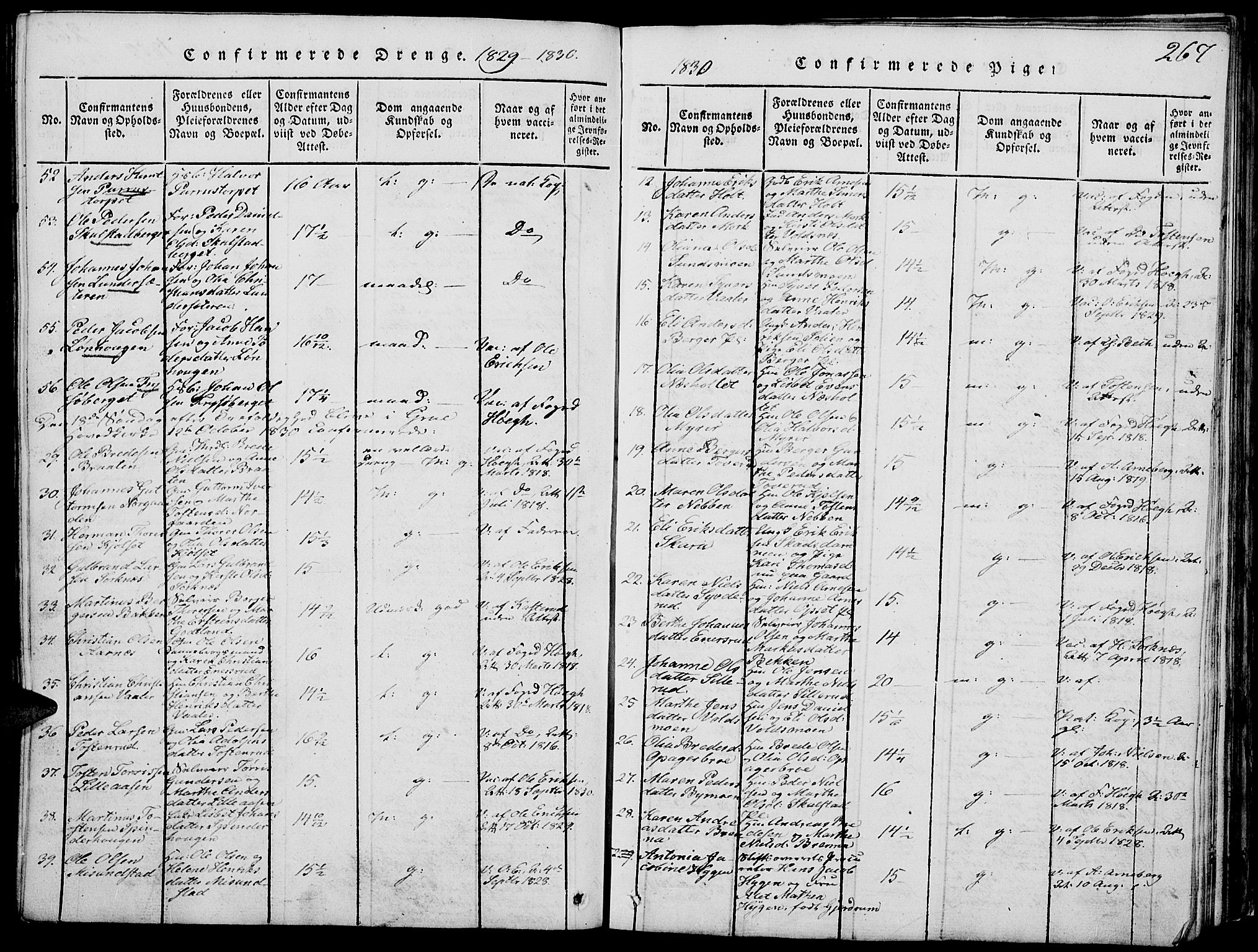 Grue prestekontor, SAH/PREST-036/H/Ha/Hab/L0002: Parish register (copy) no. 2, 1815-1841, p. 267