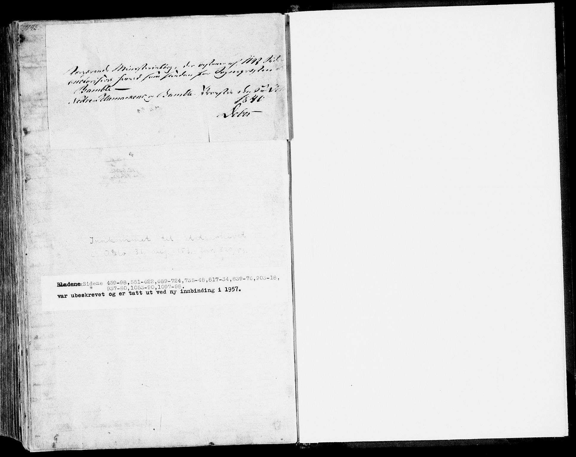 Bamble kirkebøker, SAKO/A-253/F/Fa/L0004: Parish register (official) no. I 4, 1834-1853