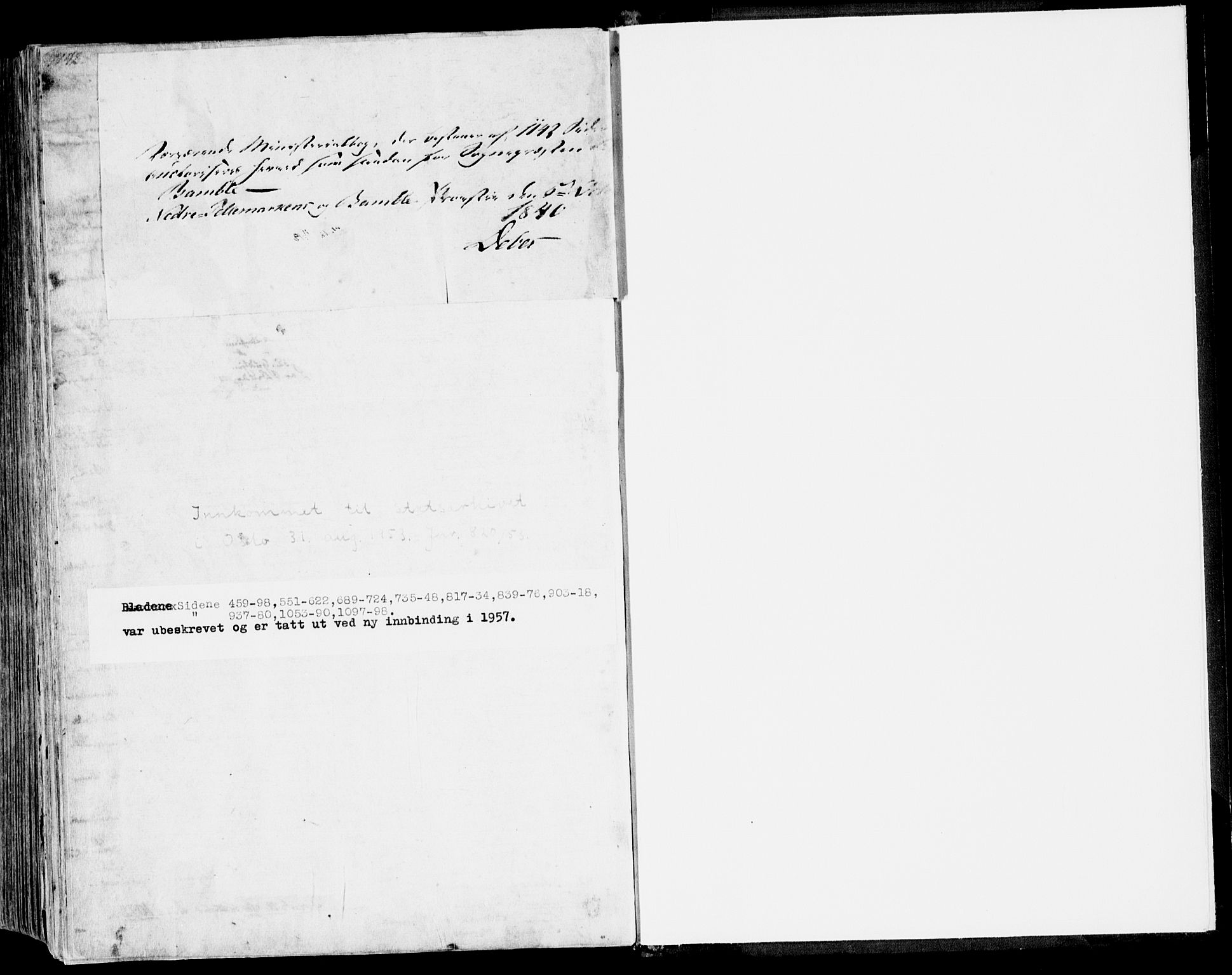 Bamble kirkebøker, AV/SAKO-A-253/F/Fa/L0004: Parish register (official) no. I 4, 1834-1853