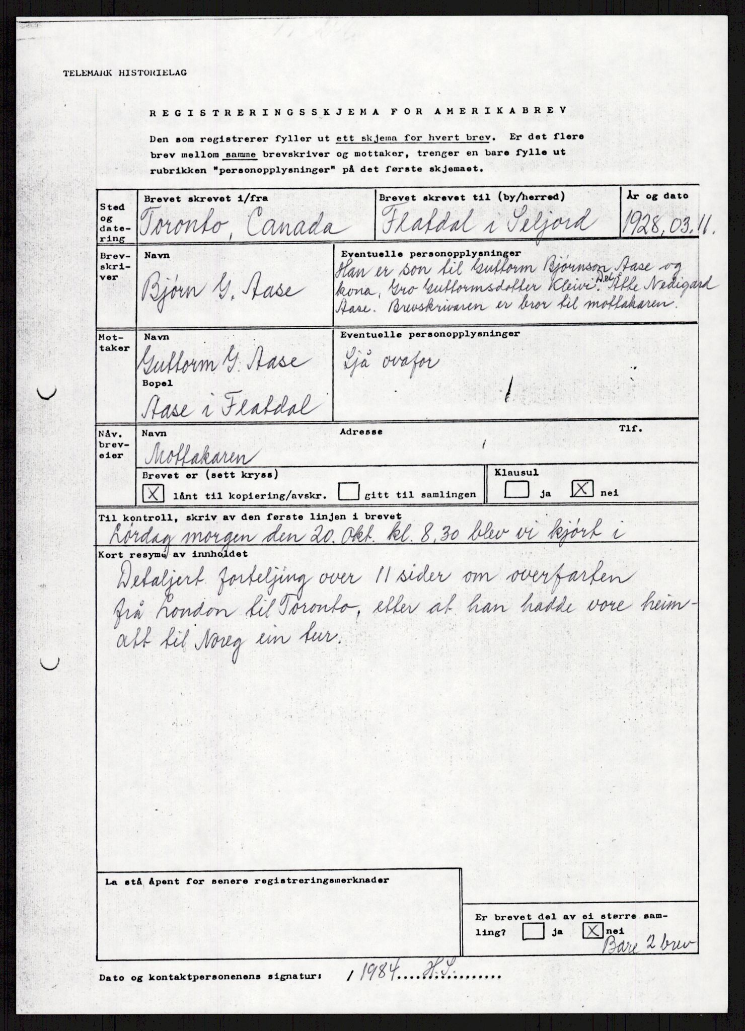 Samlinger til kildeutgivelse, Amerikabrevene, AV/RA-EA-4057/F/L0024: Innlån fra Telemark: Gunleiksrud - Willard, 1838-1914, p. 437