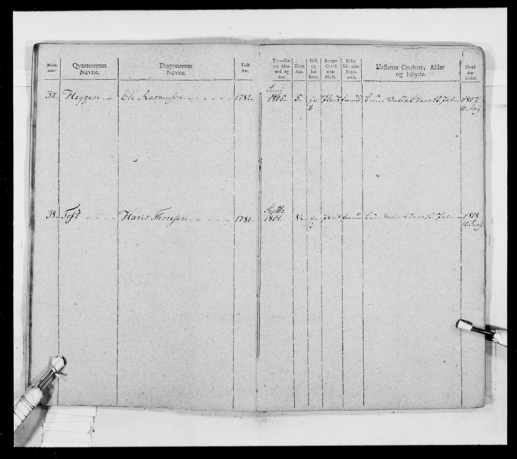 Generalitets- og kommissariatskollegiet, Det kongelige norske kommissariatskollegium, AV/RA-EA-5420/E/Eh/L0018: Opplandske dragonregiment, 1810-1811, p. 407